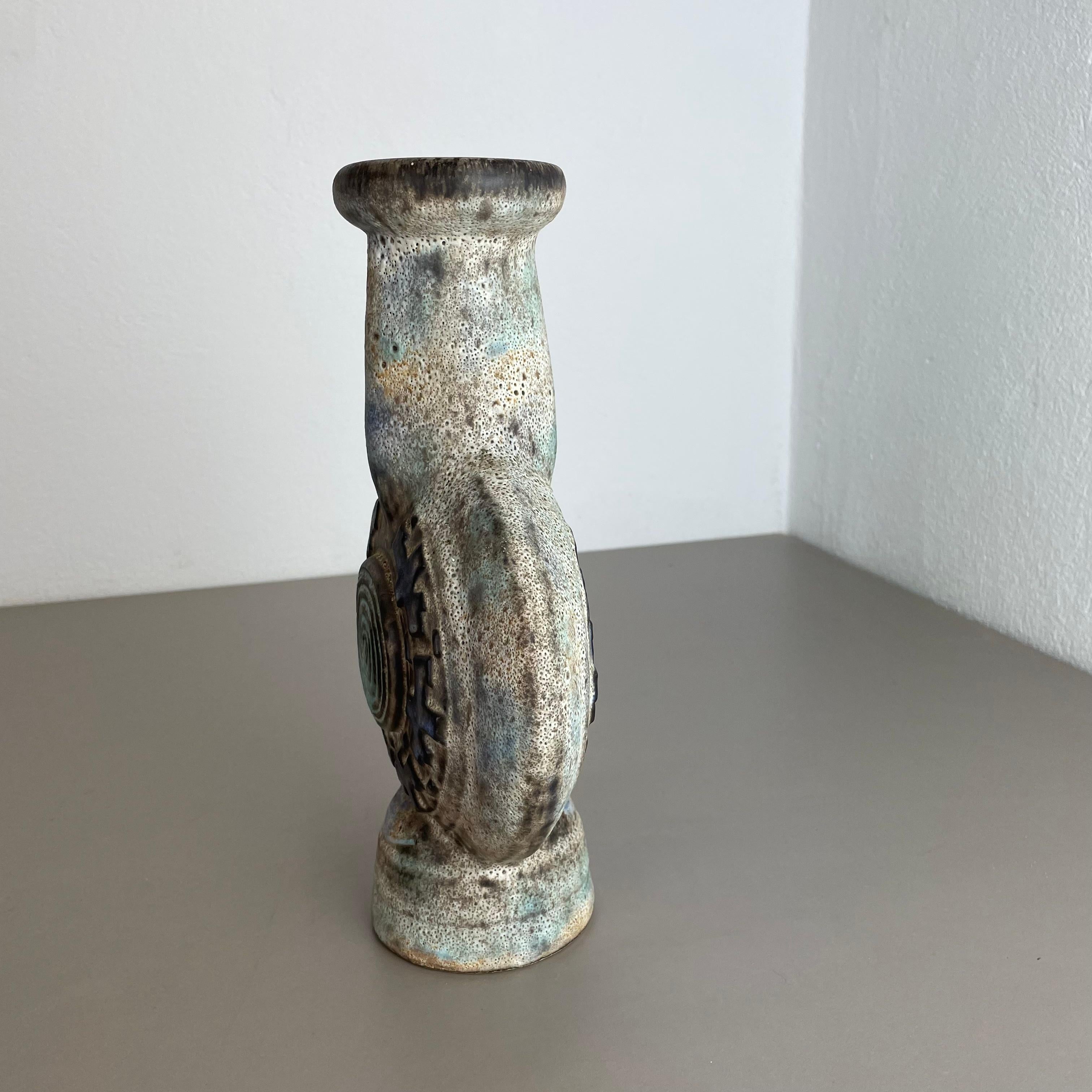Rare Multicolor Fat Lava Sculptural Pottery Vase by Jopeko, Germany, 1970s For Sale 7