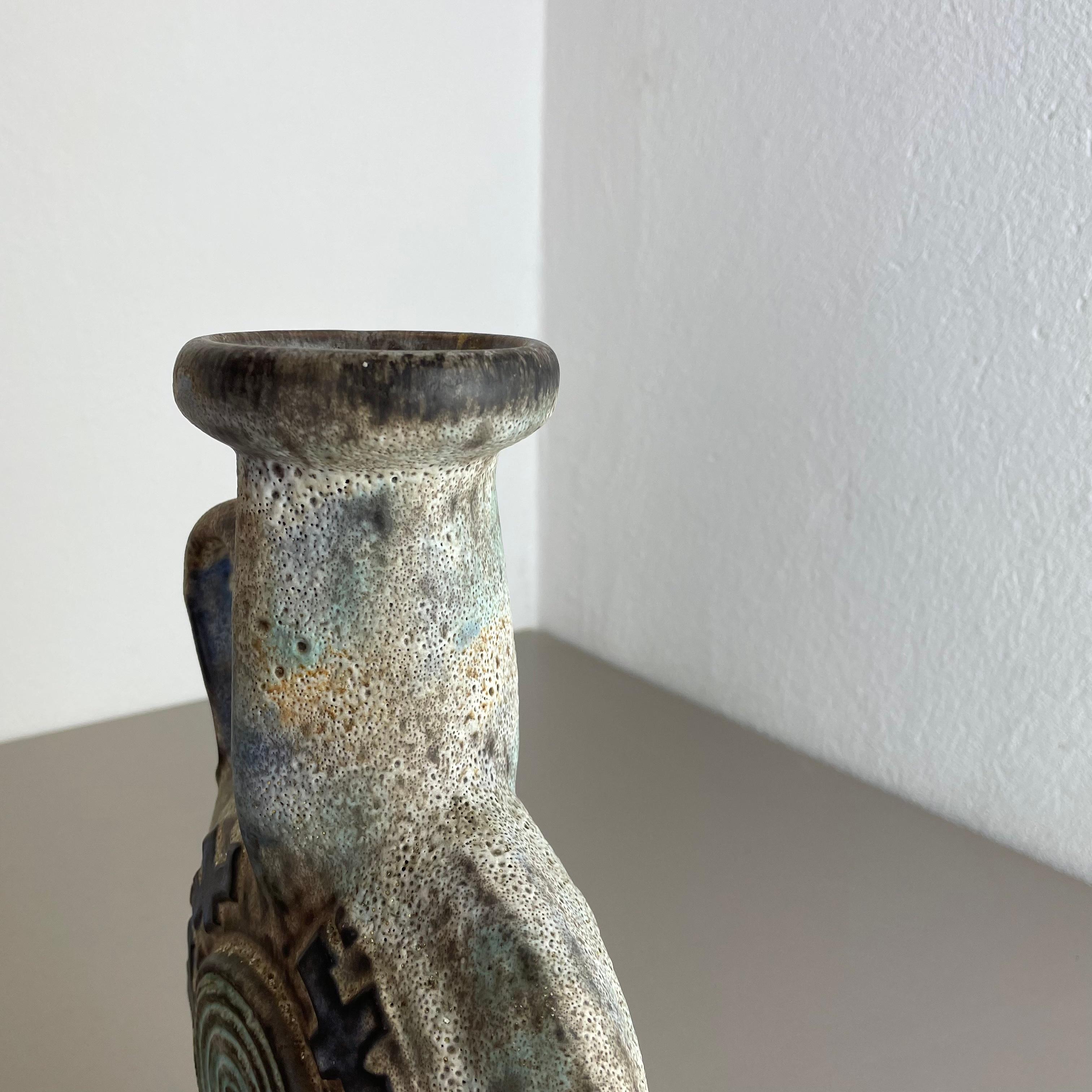Rare Multicolor Fat Lava Sculptural Pottery Vase by Jopeko, Germany, 1970s For Sale 10