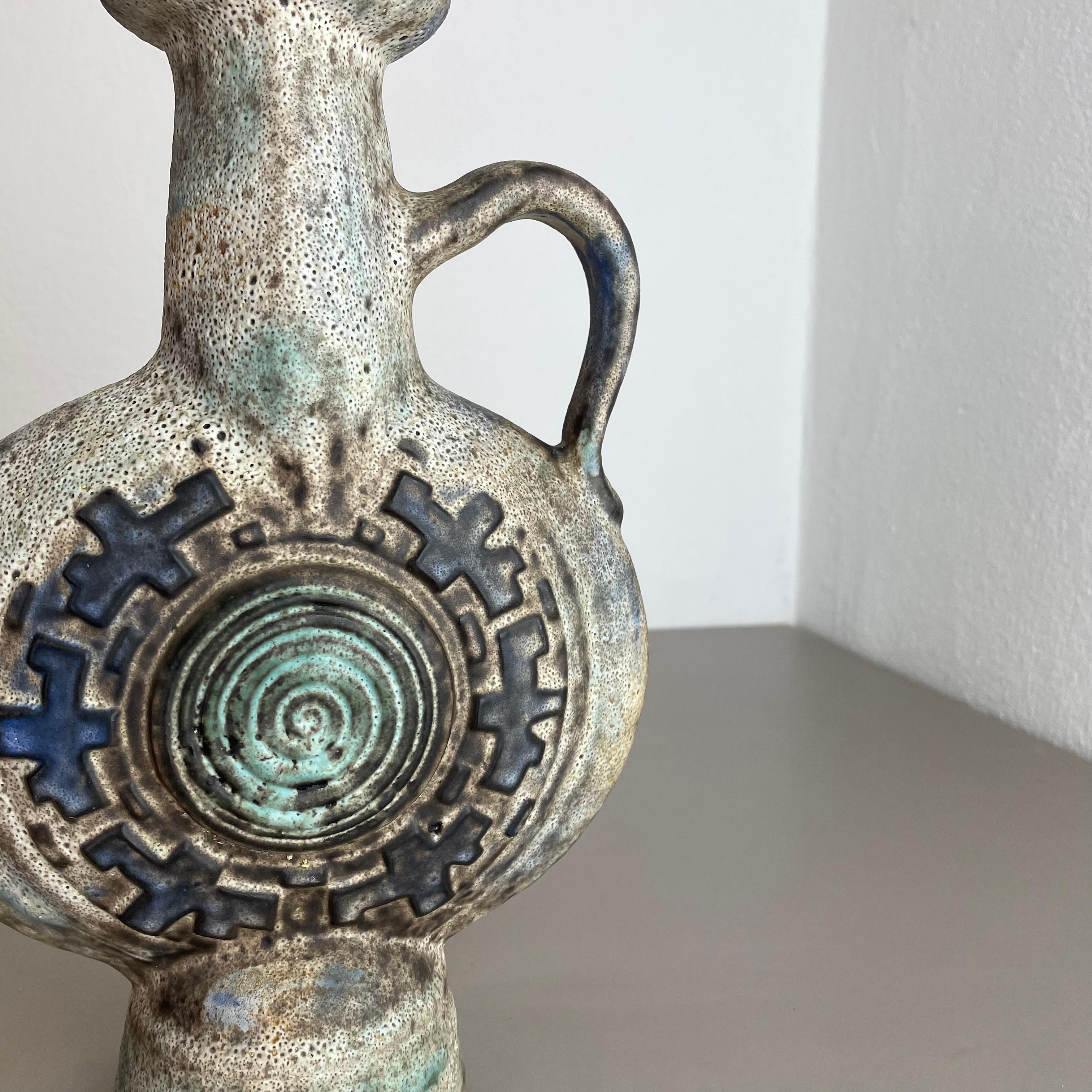 20th Century Rare Multicolor Fat Lava Sculptural Pottery Vase by Jopeko, Germany, 1970s For Sale