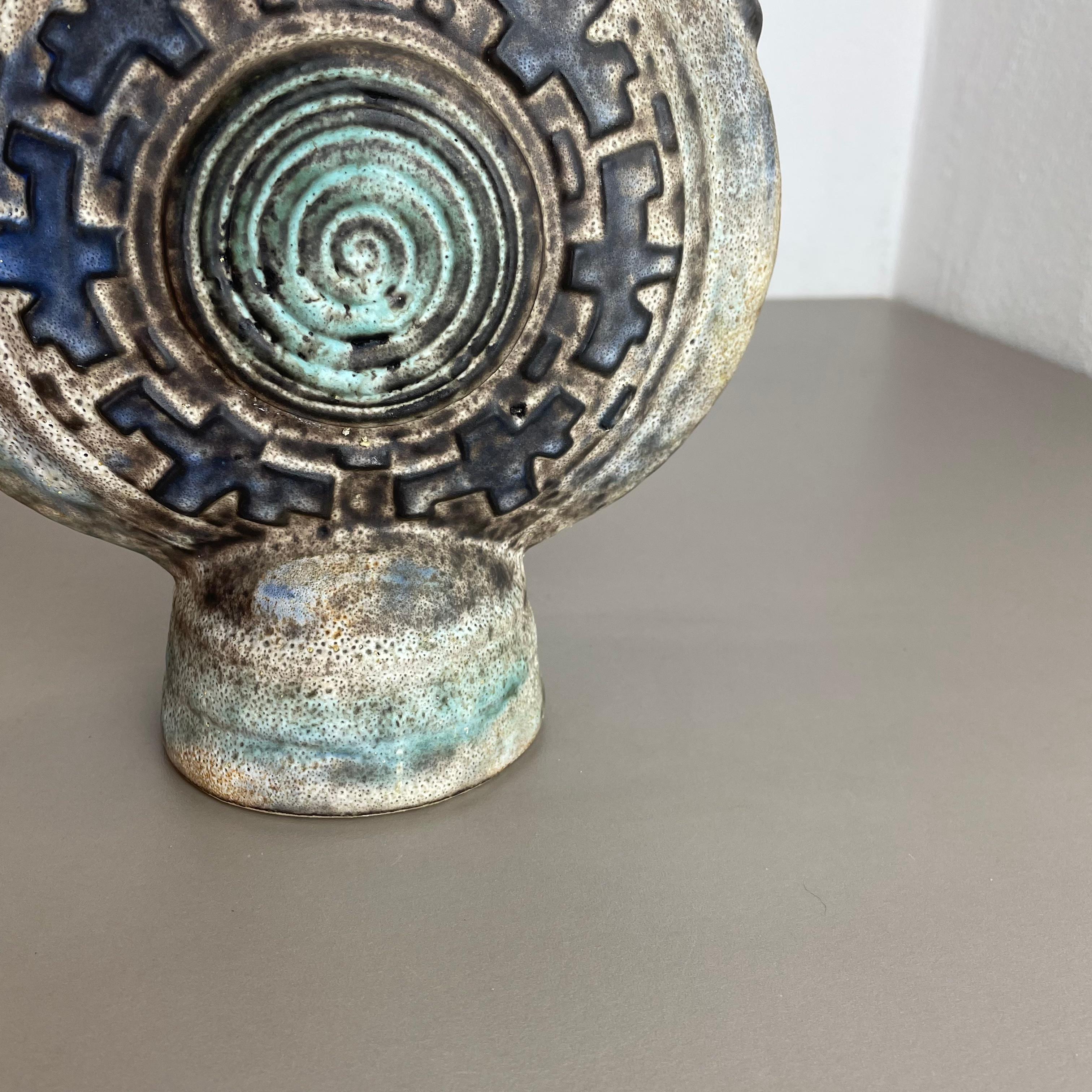 Ceramic Rare Multicolor Fat Lava Sculptural Pottery Vase by Jopeko, Germany, 1970s For Sale