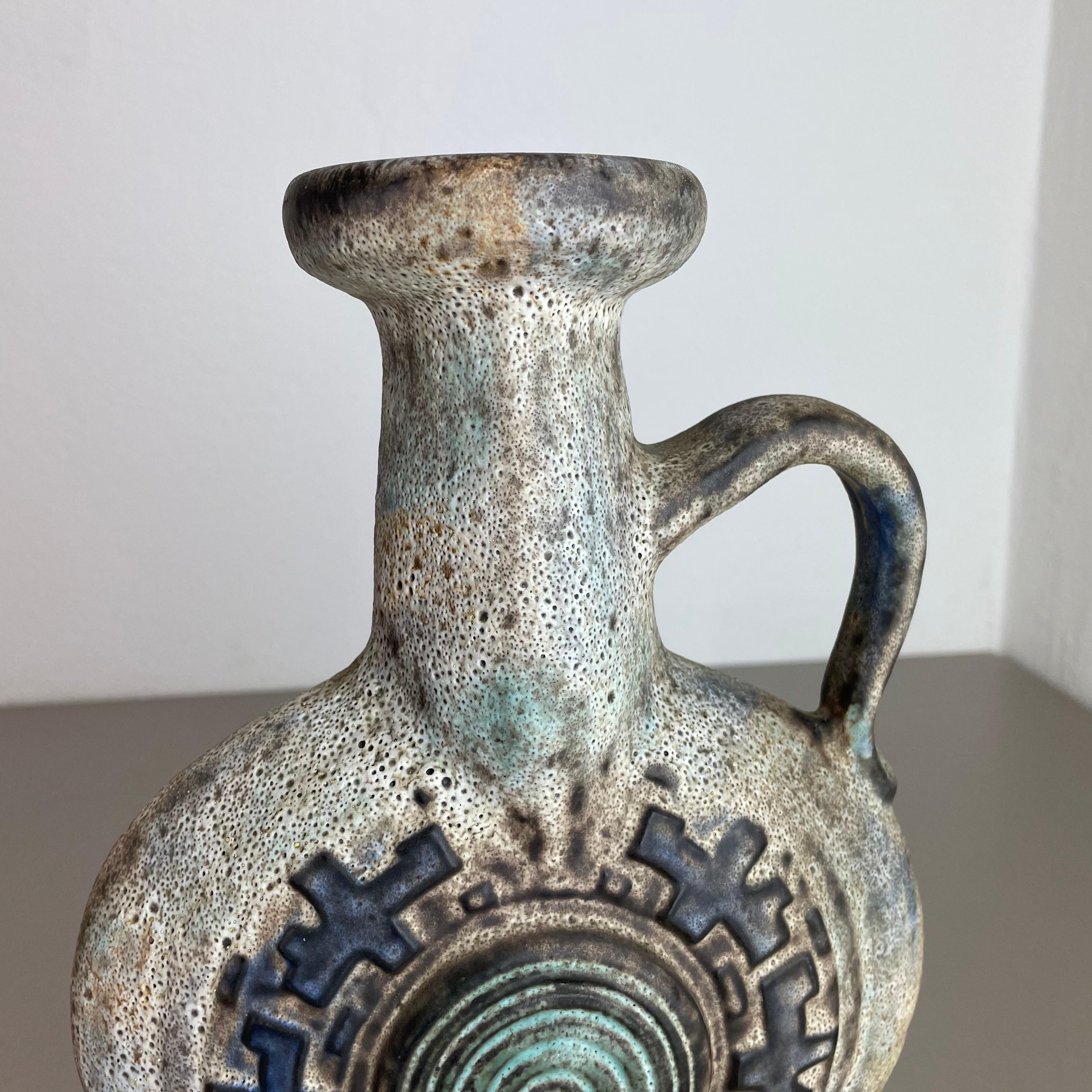 Rare Multicolor Fat Lava Sculptural Pottery Vase by Jopeko, Germany, 1970s For Sale 1