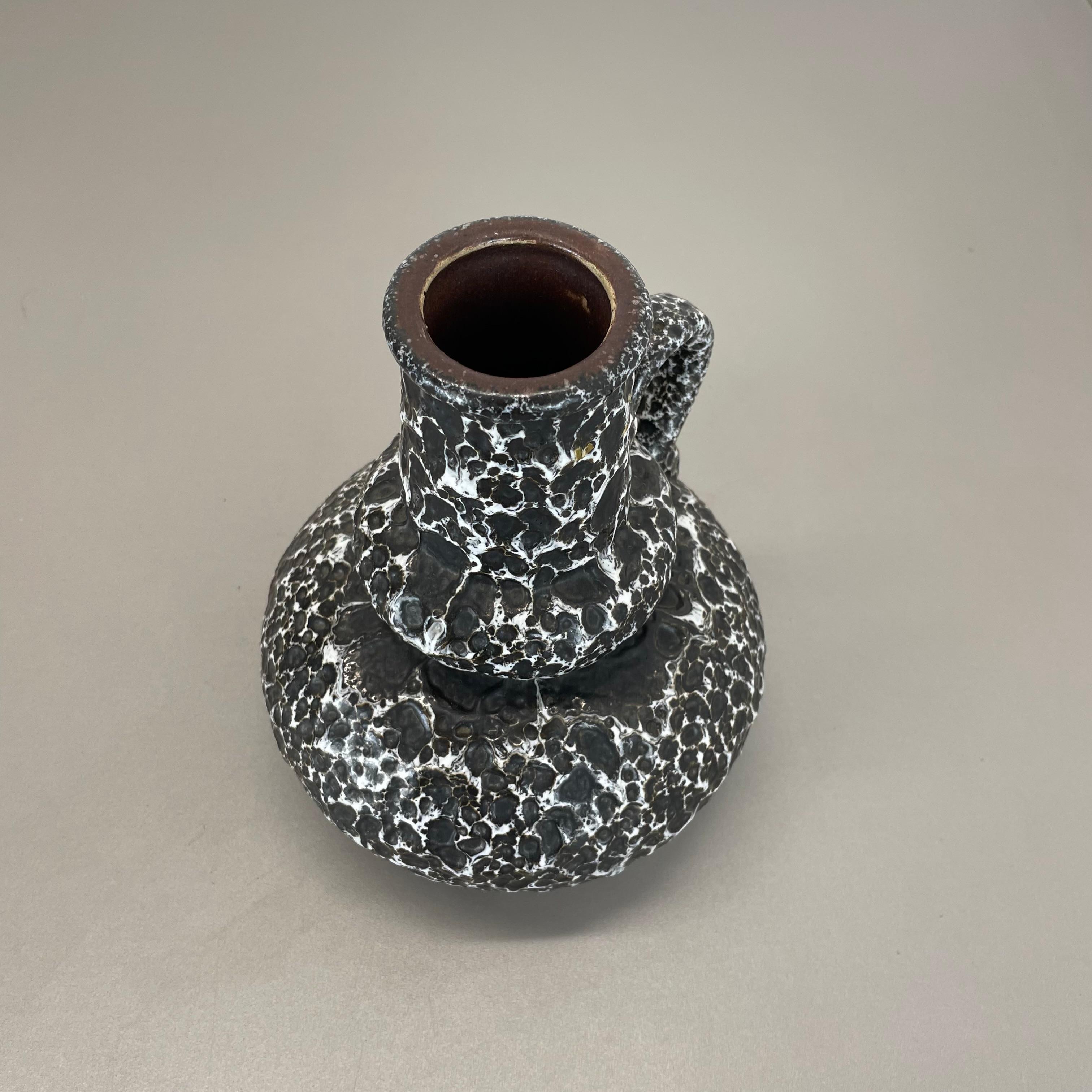 Raro vaso in ceramica multicolore super fat Lava 