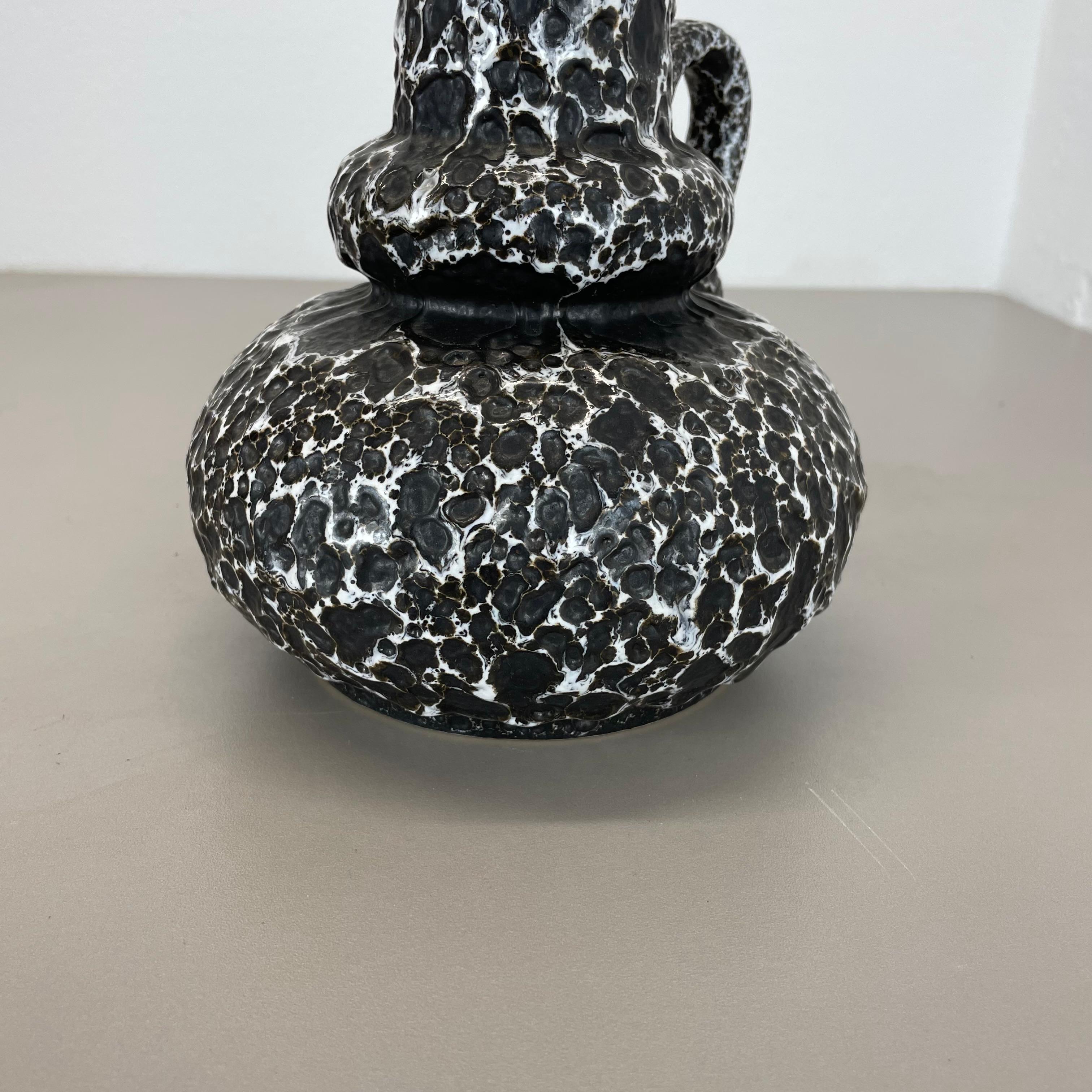 Raro vaso in ceramica multicolore super fat Lava 