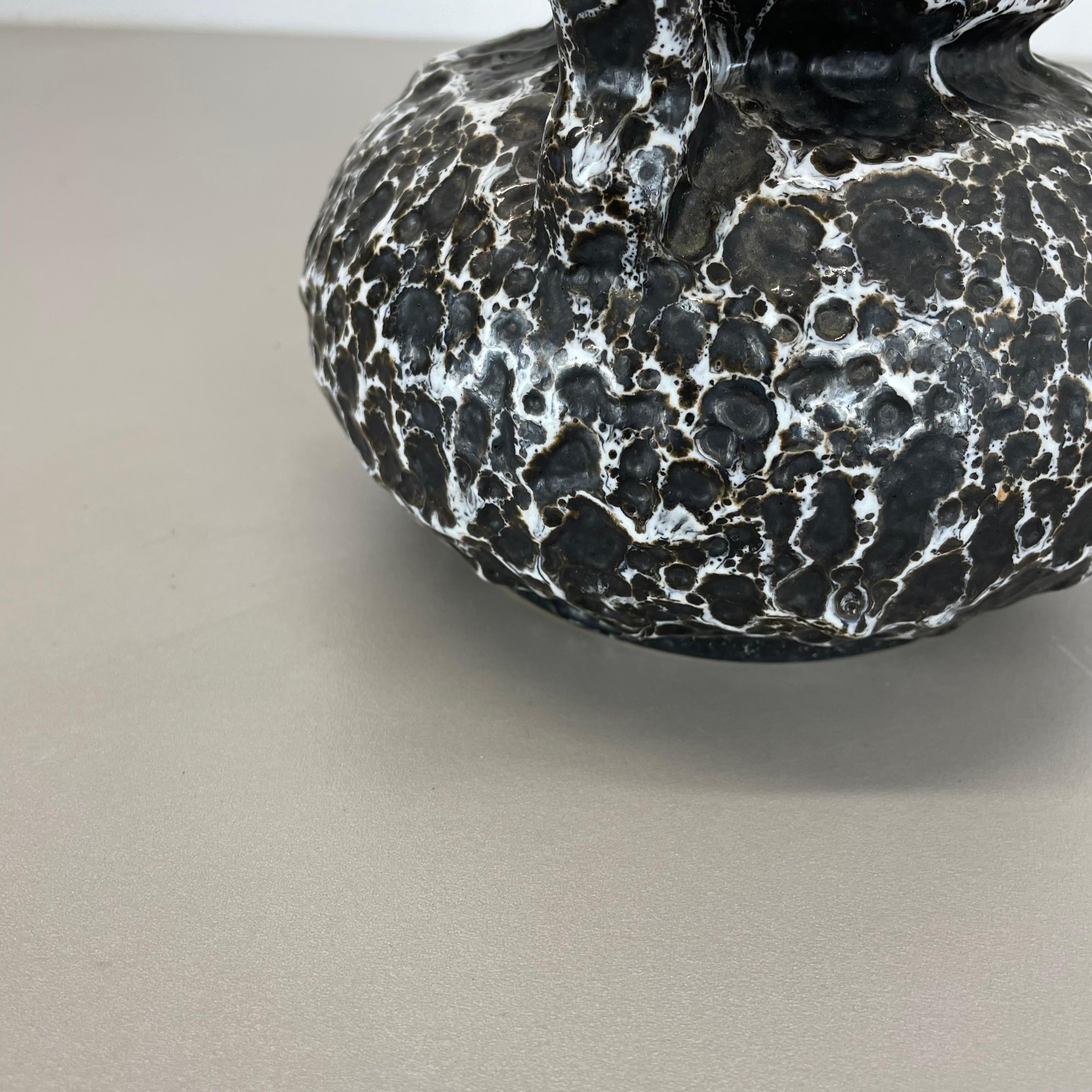 Raro vaso in ceramica multicolore super fat Lava 