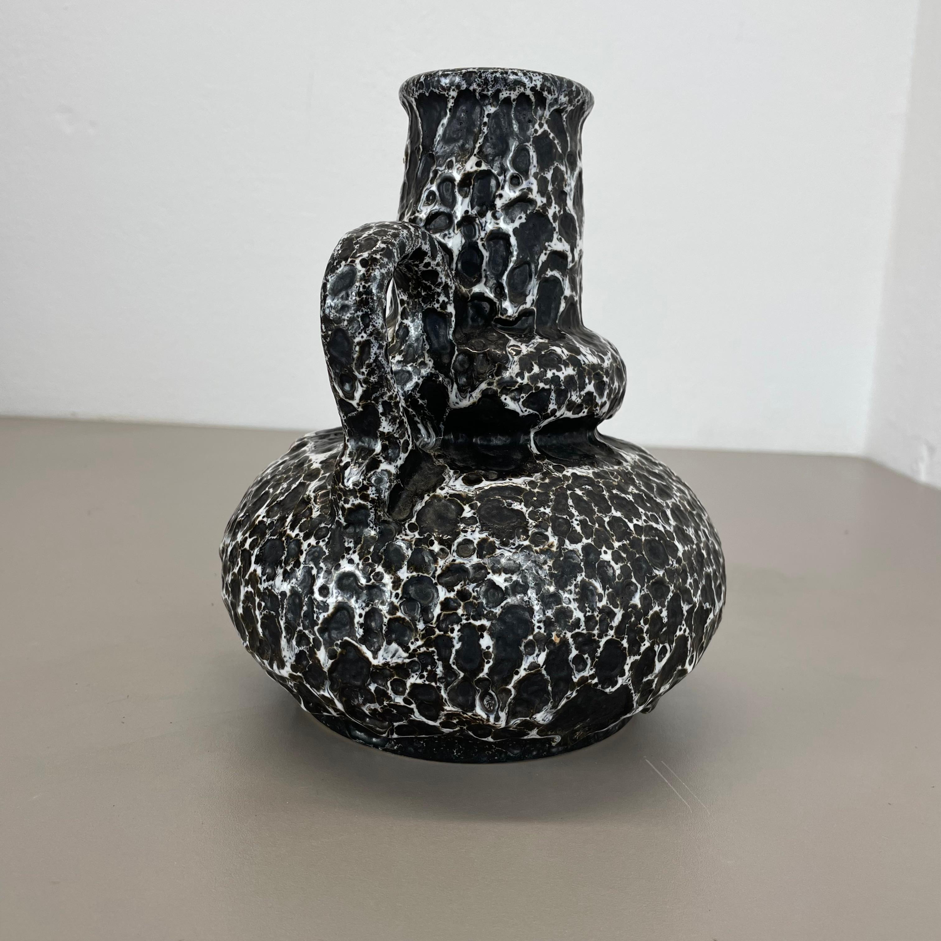 Raro vaso in ceramica multicolore super fat Lava 