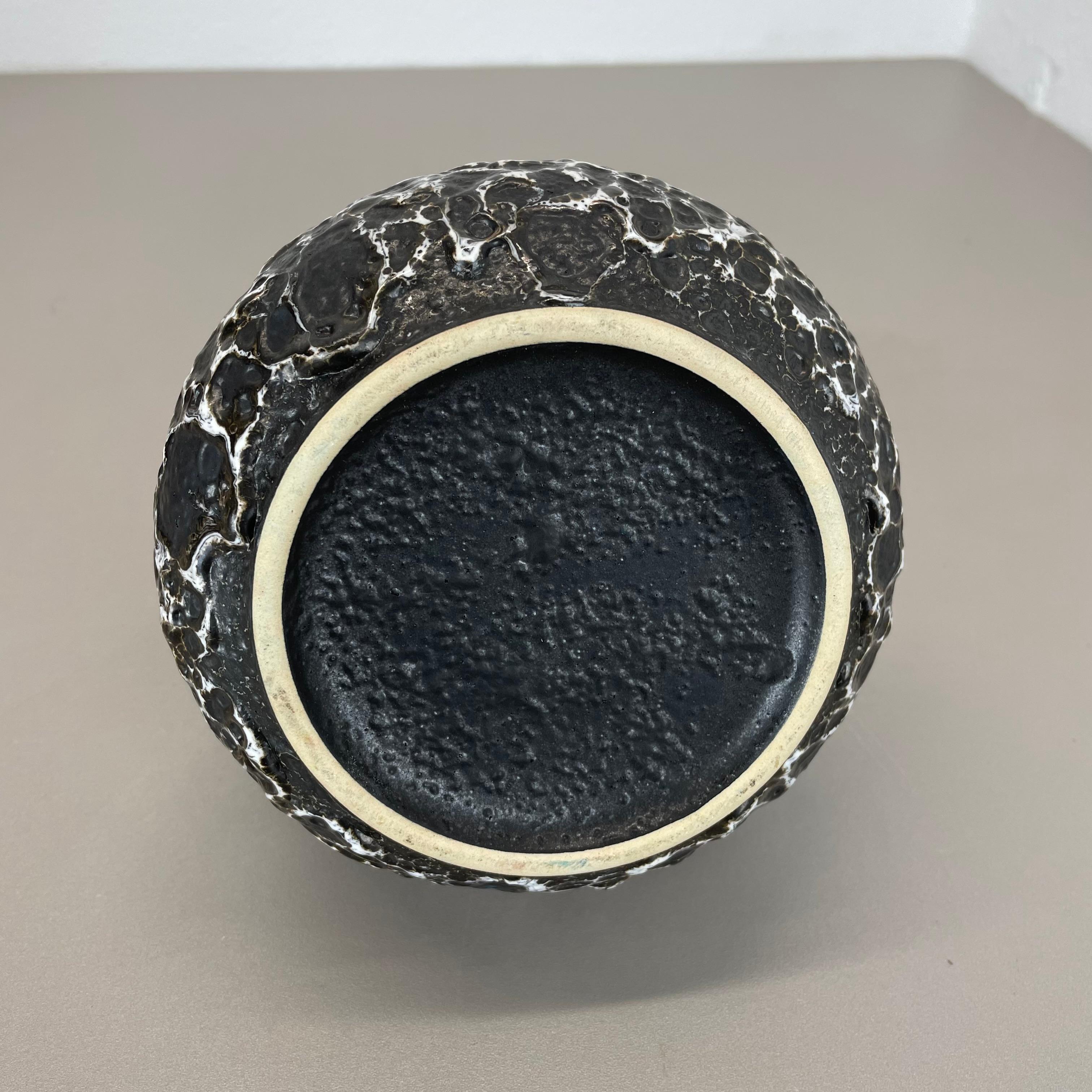 Raro vaso in ceramica multicolore super fat Lava 