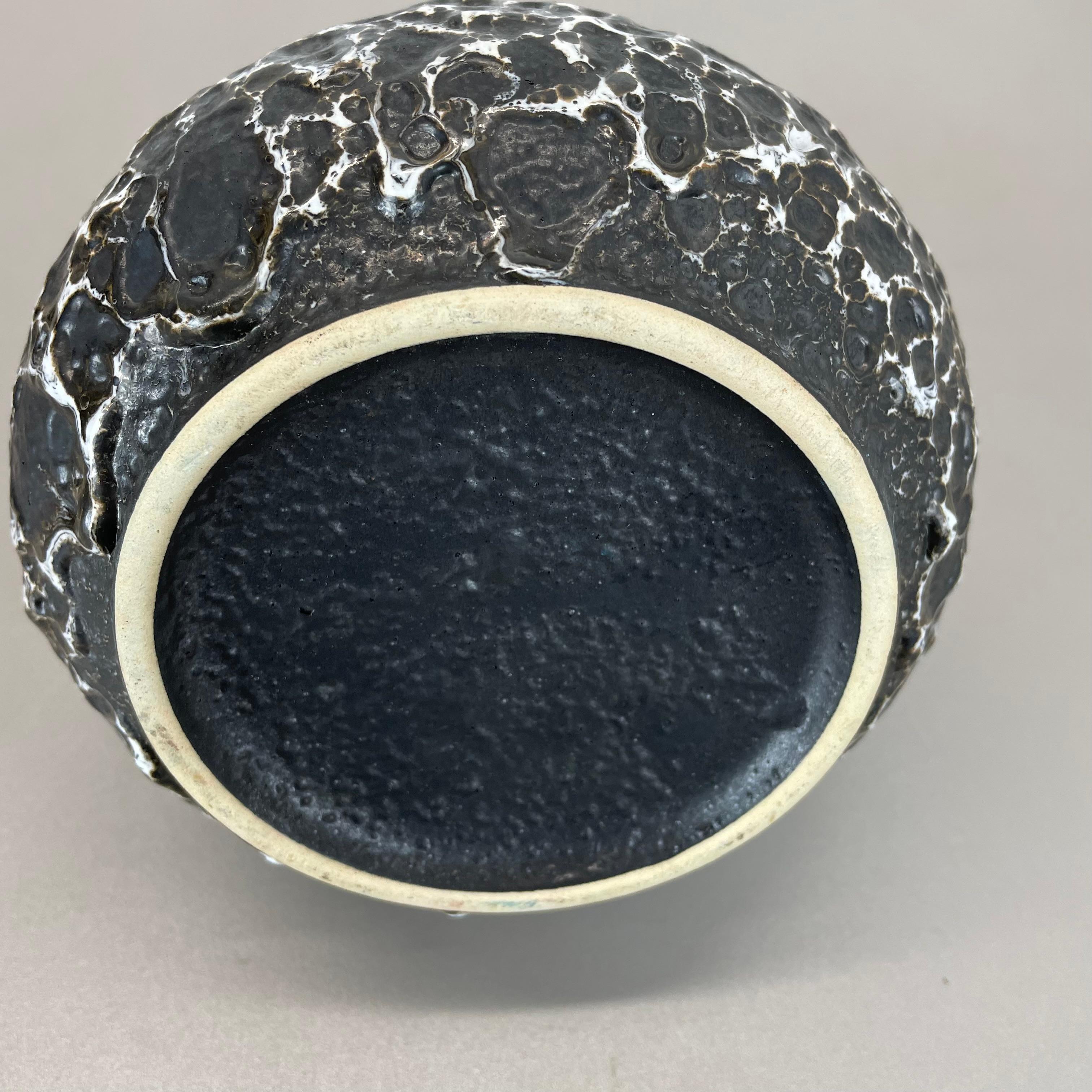 Raro vaso in ceramica multicolore super fat Lava 