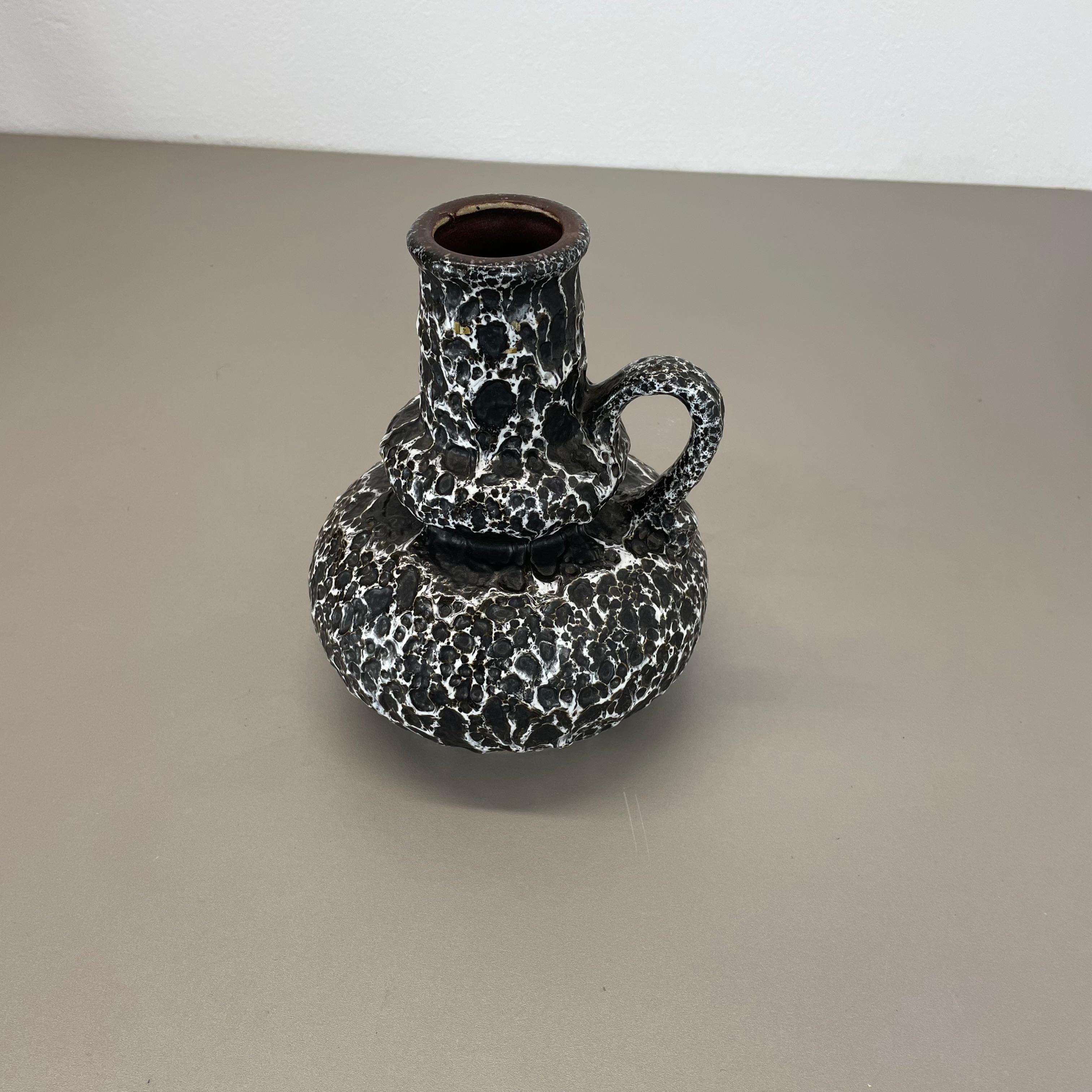 Tedesco Raro vaso in ceramica multicolore super fat Lava 