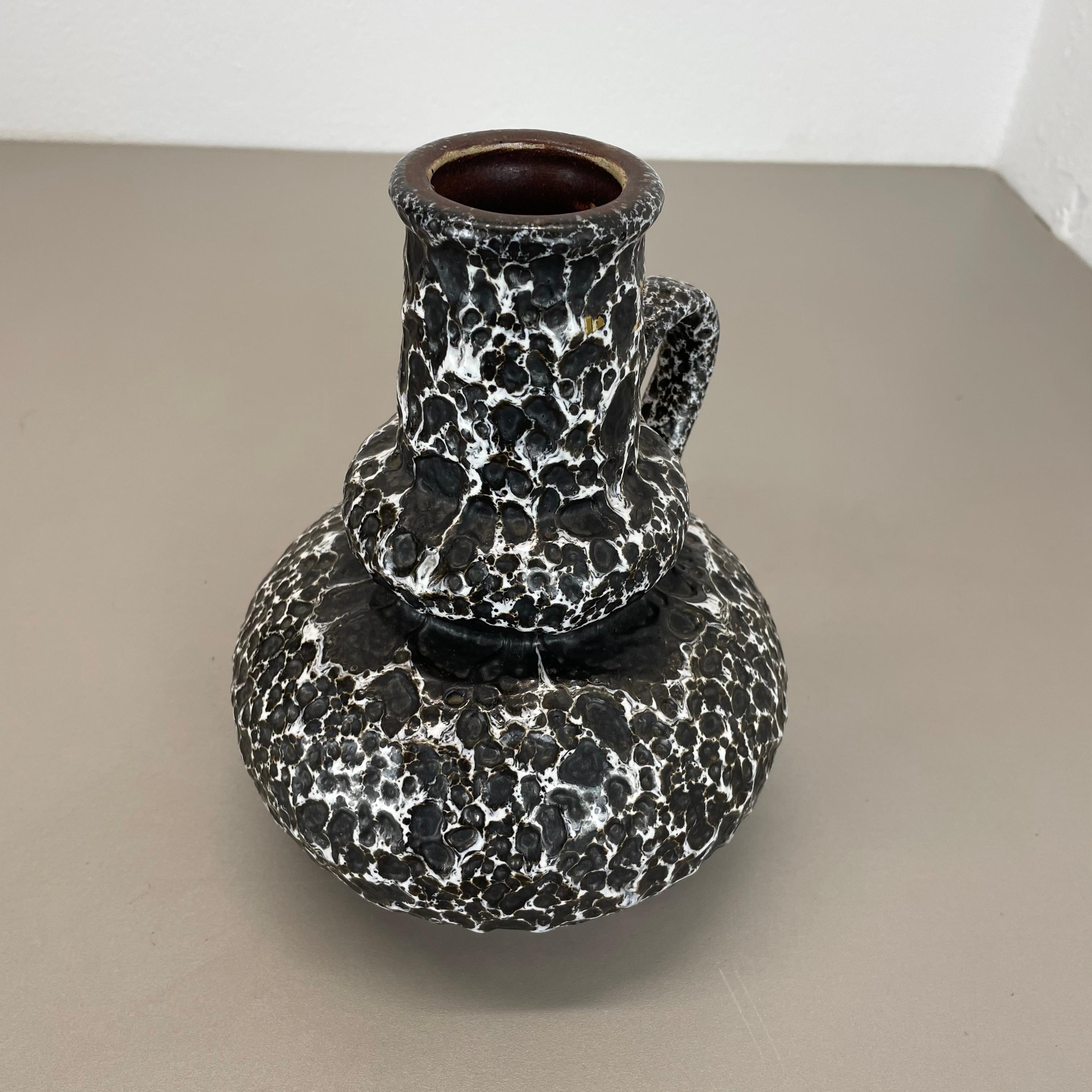 XX secolo Raro vaso in ceramica multicolore super fat Lava 