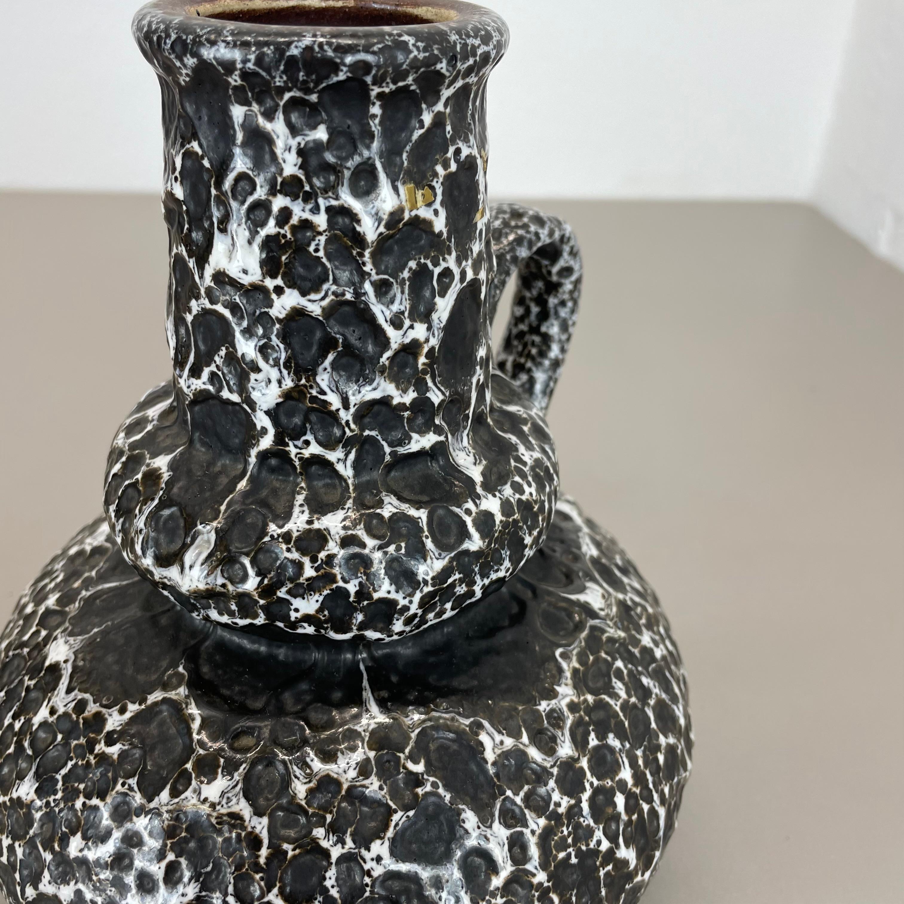 Raro vaso in ceramica multicolore super fat Lava 