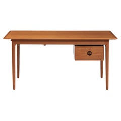 Seltener multifunktionaler Teak-Ausziehtisch und Schreibtisch mit Schubladen von Erik Wørts