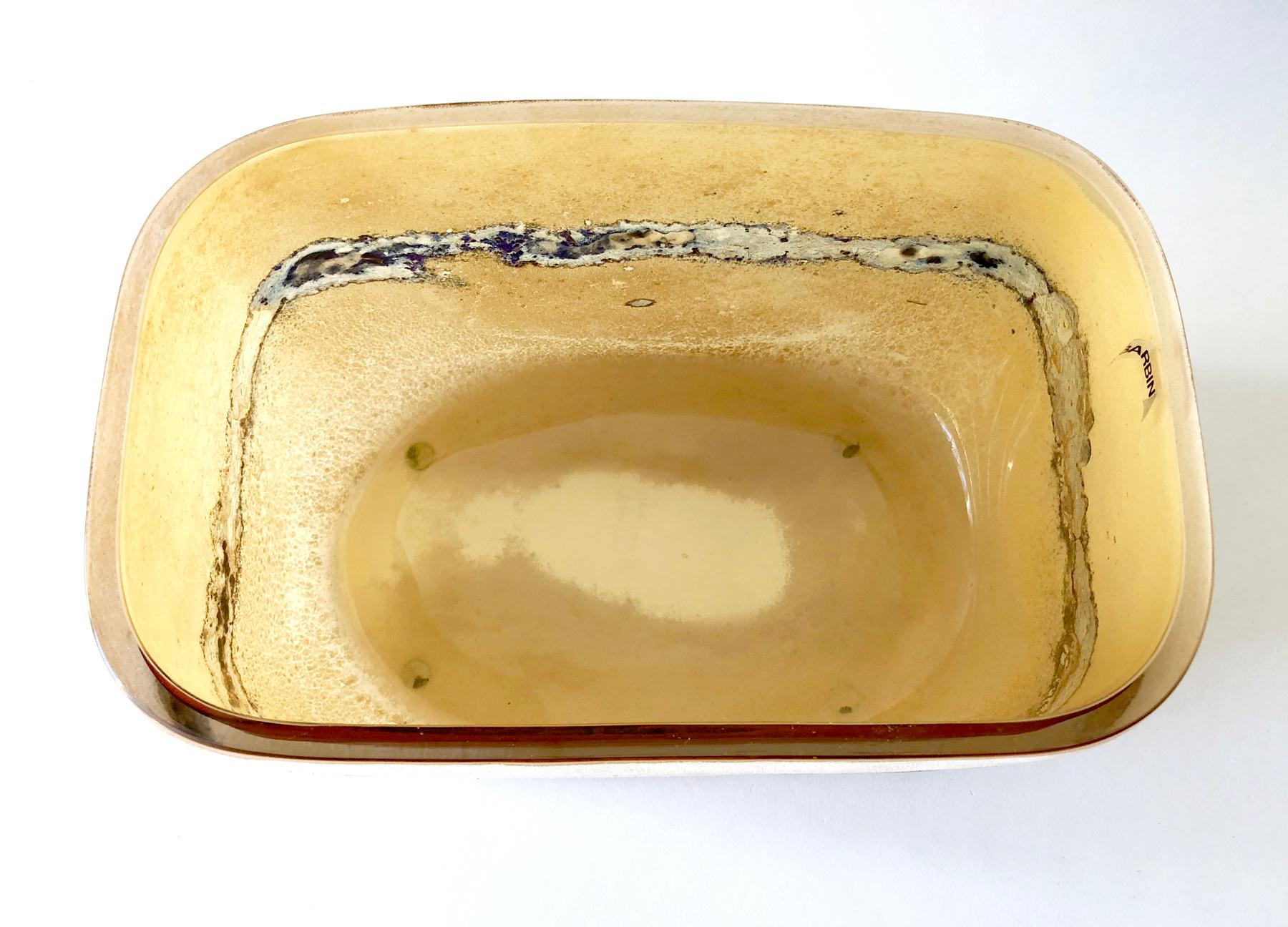 Mid-20th Century Rare Alfredo Barbini Italian Modernist Scavo Murano Glass Bowl