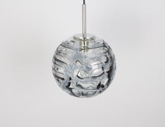 Rare Murano Ball Pendant Light by Doria, Germany, 1970s