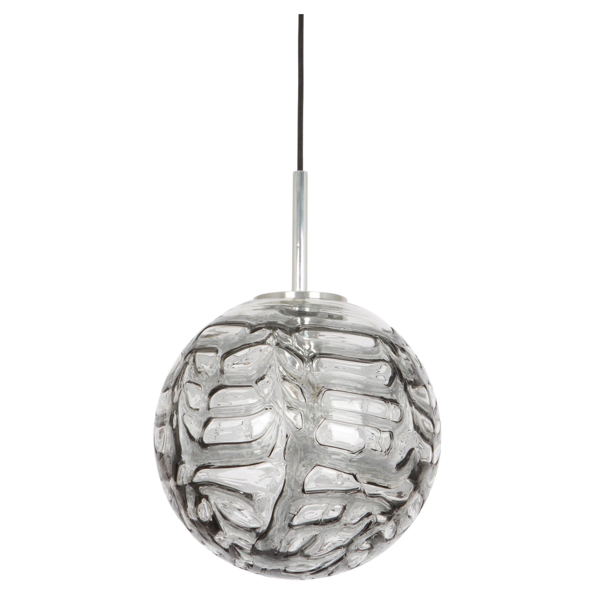 Rare Murano Ball Pendant Light by Doria, Germany, 1970s