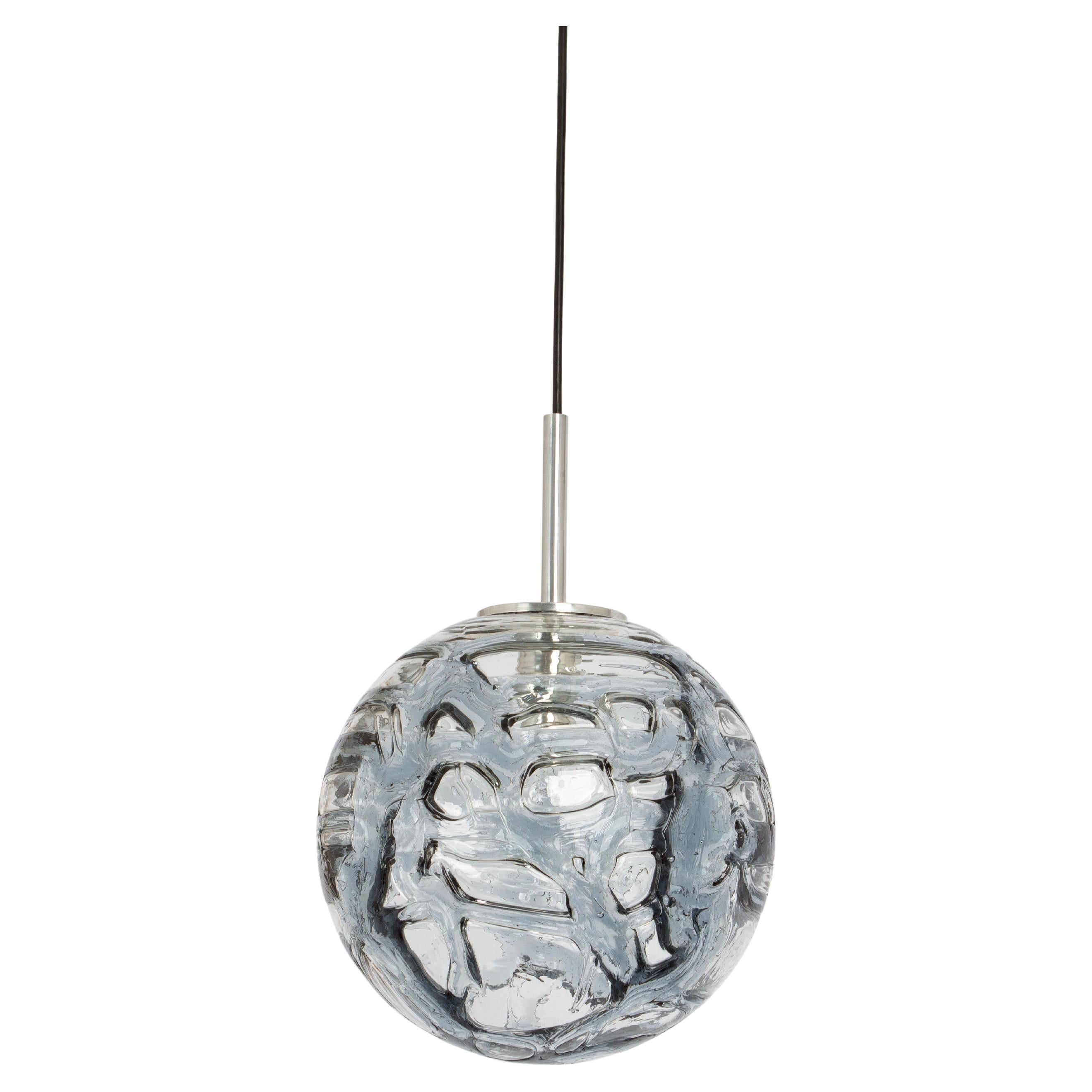 Rare Murano Ball Pendant Light by Doria, Germany, 1970s