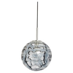 Rara lampada a sospensione a sfera di Murano di Doria, Germania, anni '70