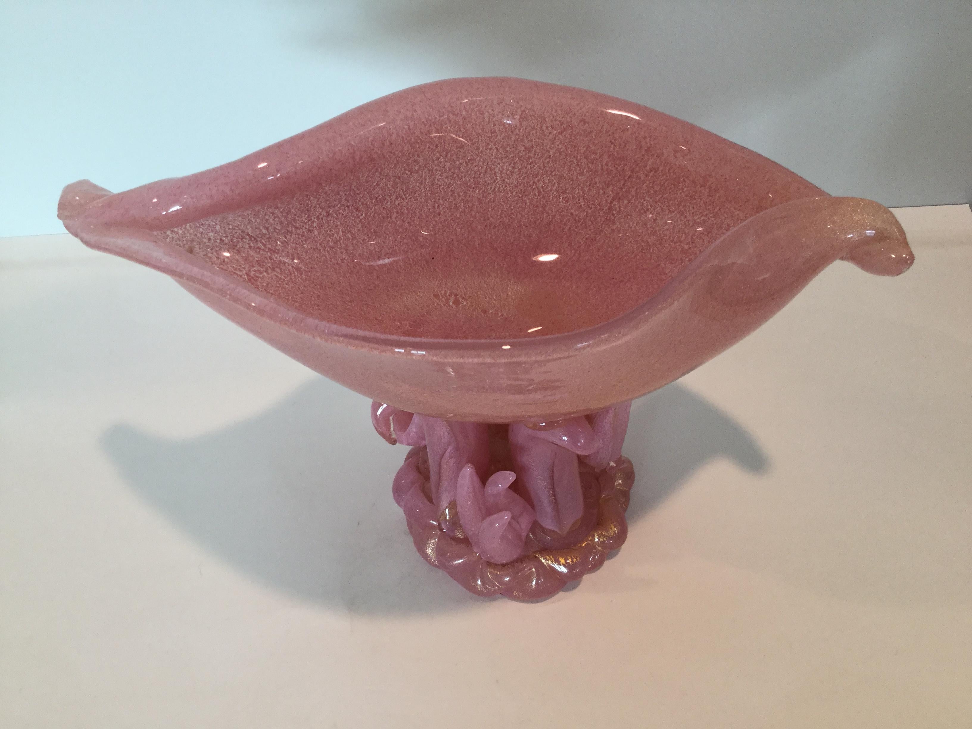 Mid-Century Modern Rare Murano Floating Shell designed by Ercole Barovier for Barovier and Toso For Sale