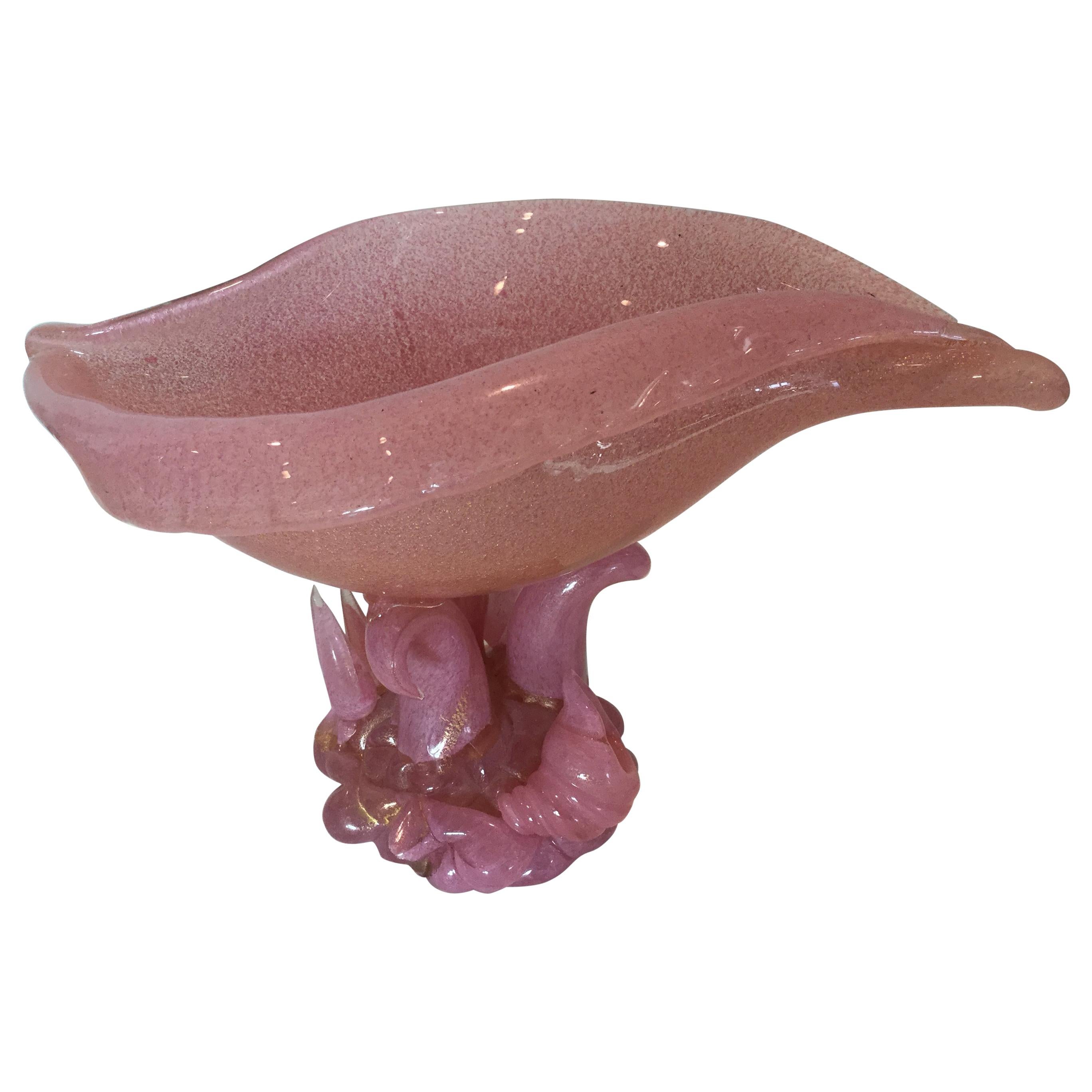 Rare Murano Floating Shell designed by Ercole Barovier for Barovier and Toso For Sale