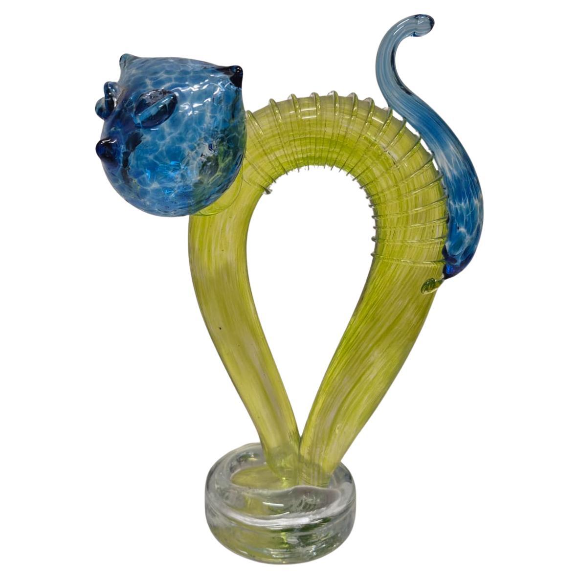 Rare Murano Glass Cat 1960