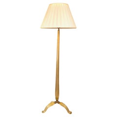 Rare Murano glass floor lamp with gold foil inclusions and bronze mounts by Baro