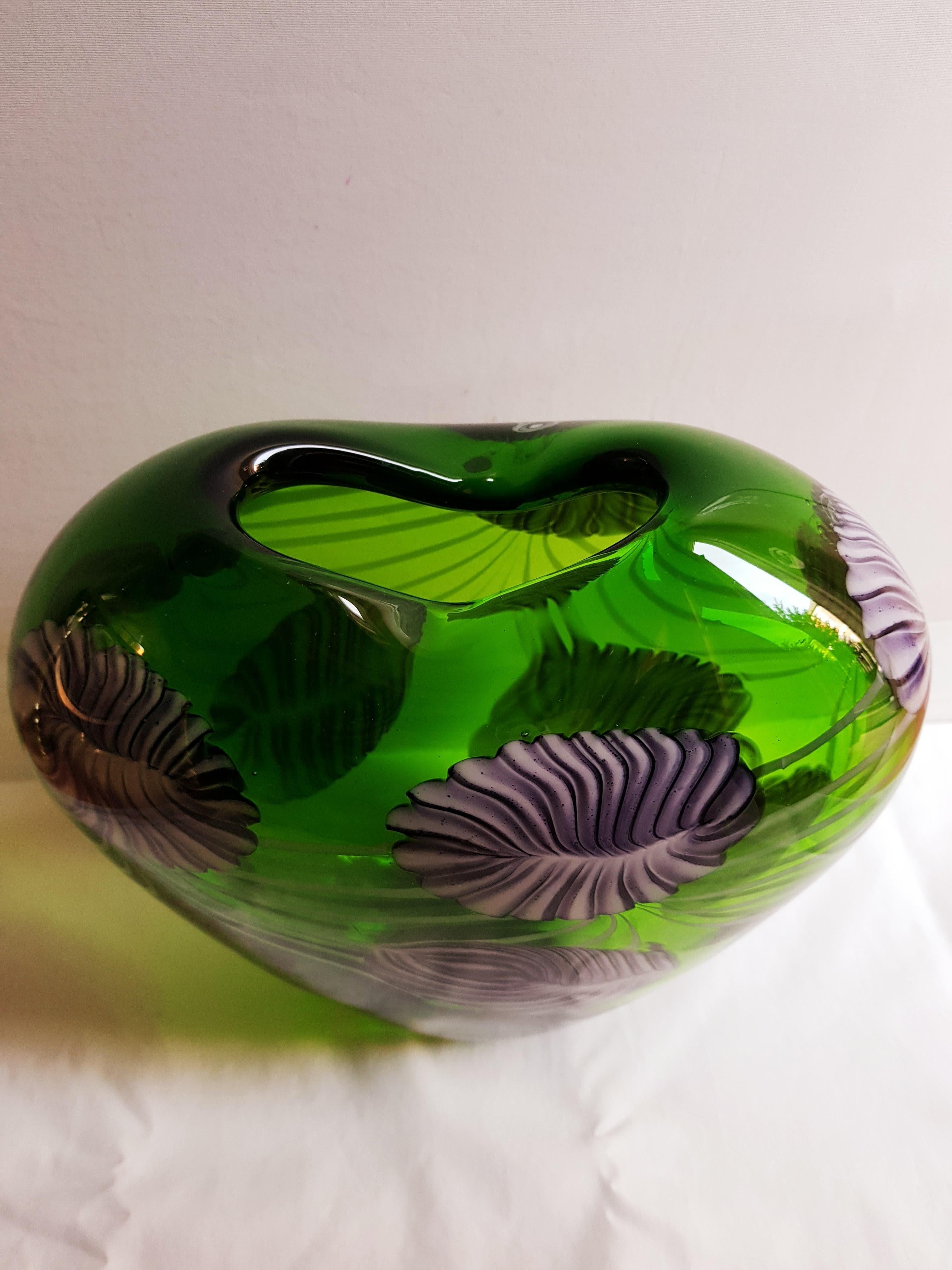 Art Deco A.Ve.M incantate murrine by Luciano Ferro& Anzolo Fuga large murano vase For Sale