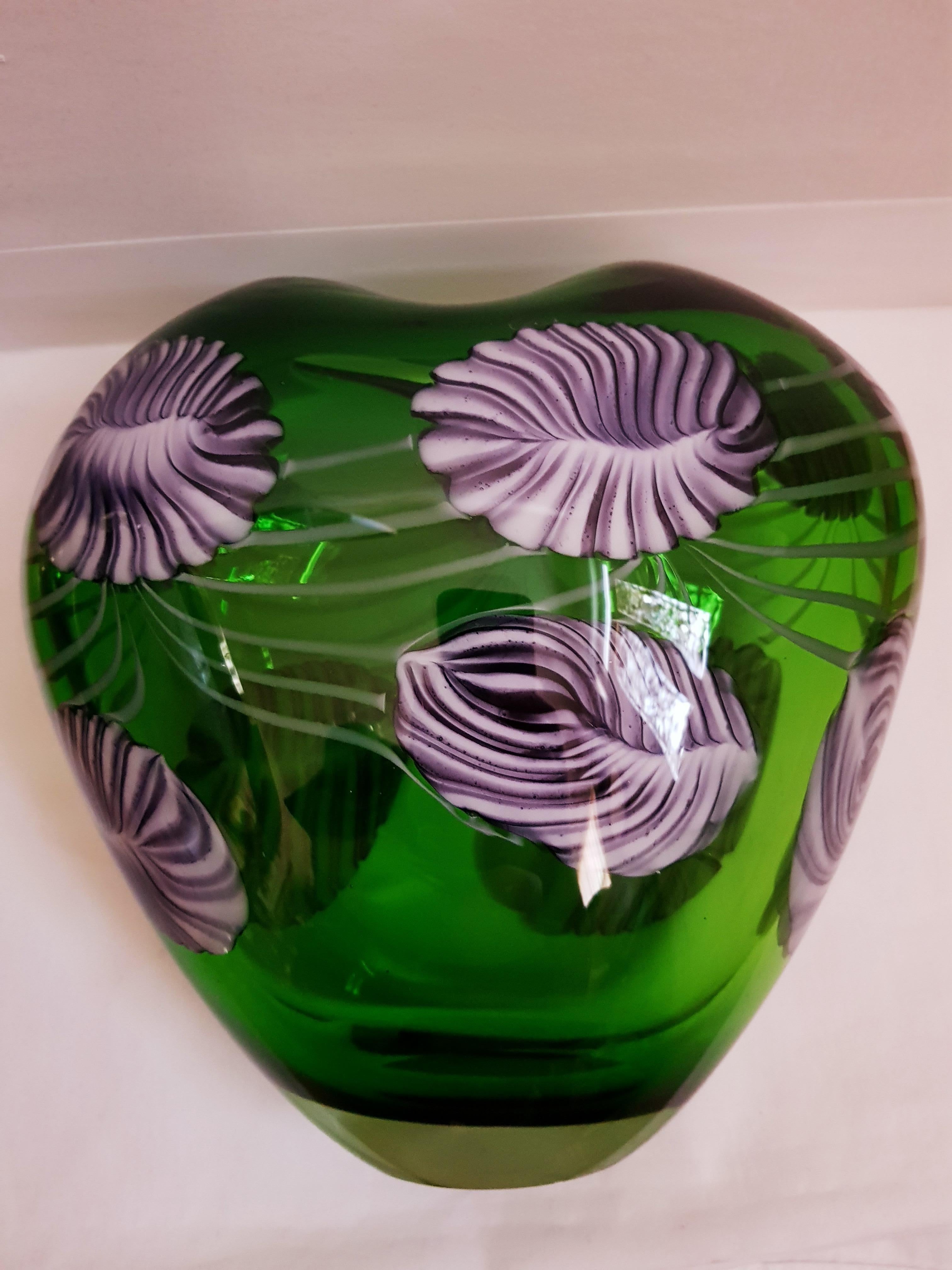 Italian A.Ve.M incantate murrine by Luciano Ferro& Anzolo Fuga large murano vase For Sale