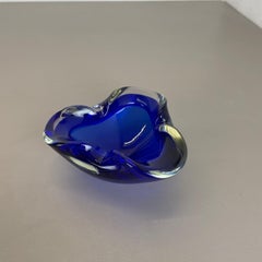 Rare Murano Glass "Light Blue" Bowl Element Shell Ashtray Murano, Italy, 1970s