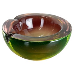 Retro rare Murano Glass "Multi-Color" Bowl Element Shell Ashtray Murano, Italy, 1970s