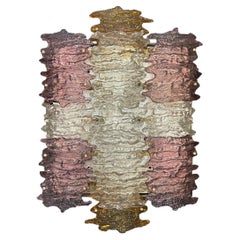 Rare Murano Glass Sconce or Flush Mount Designed by AV Mazzega. Italy, 1960's.