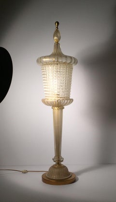 Rare Murano Glass Table Lamp by Barovier