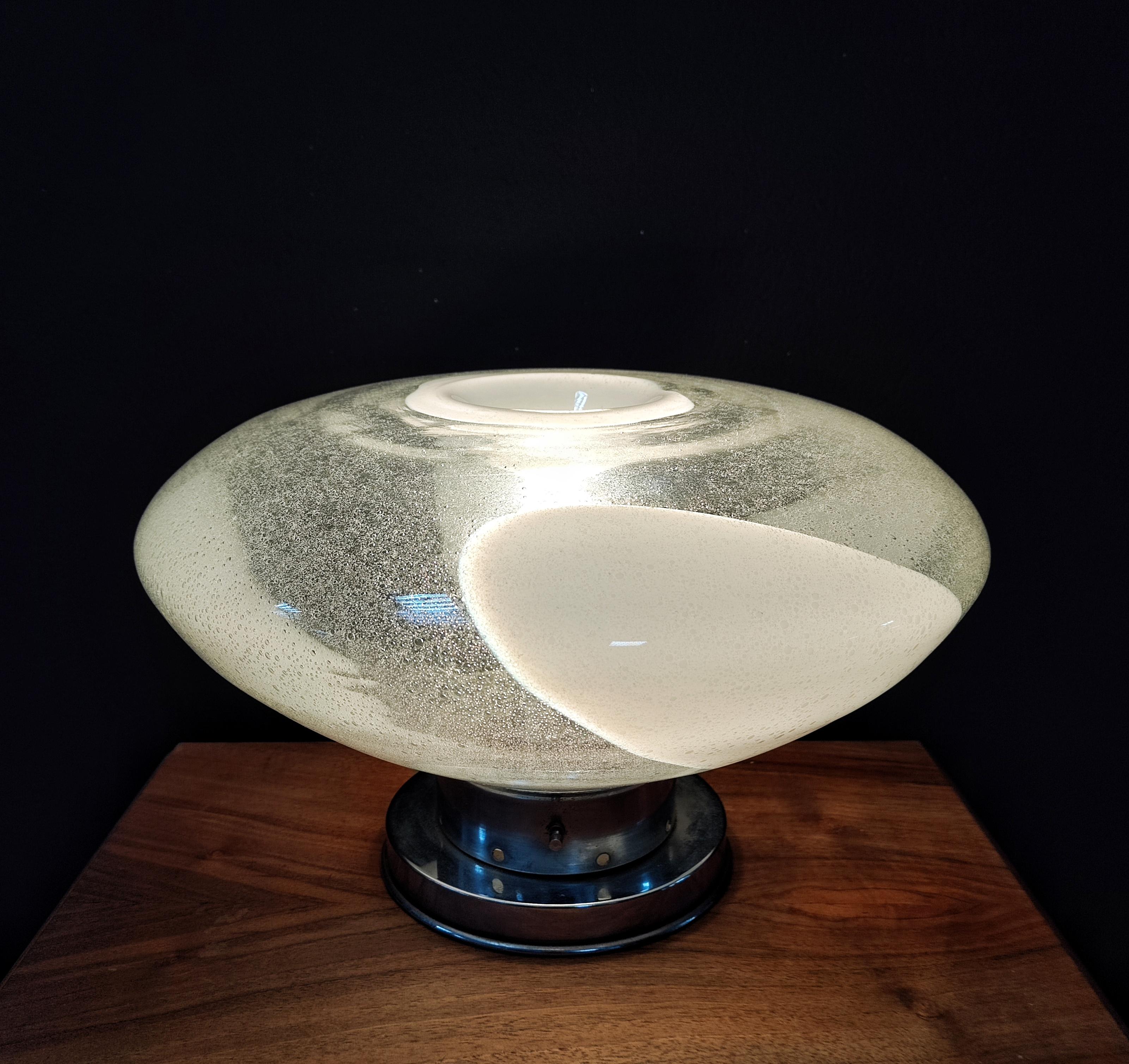 Mid-Century Modern Rare Murano Glass Table Lamp by Carlo Nason, Italy, 1970s For Sale