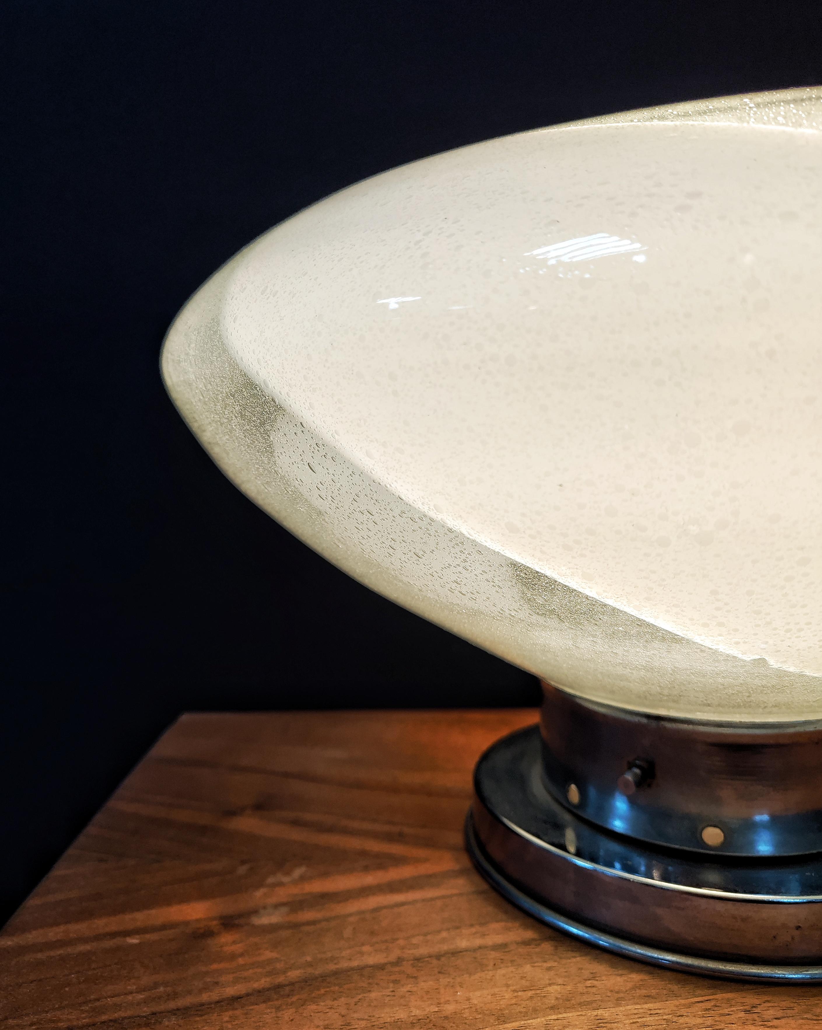 Italian Rare Murano Glass Table Lamp by Carlo Nason, Italy, 1970s For Sale