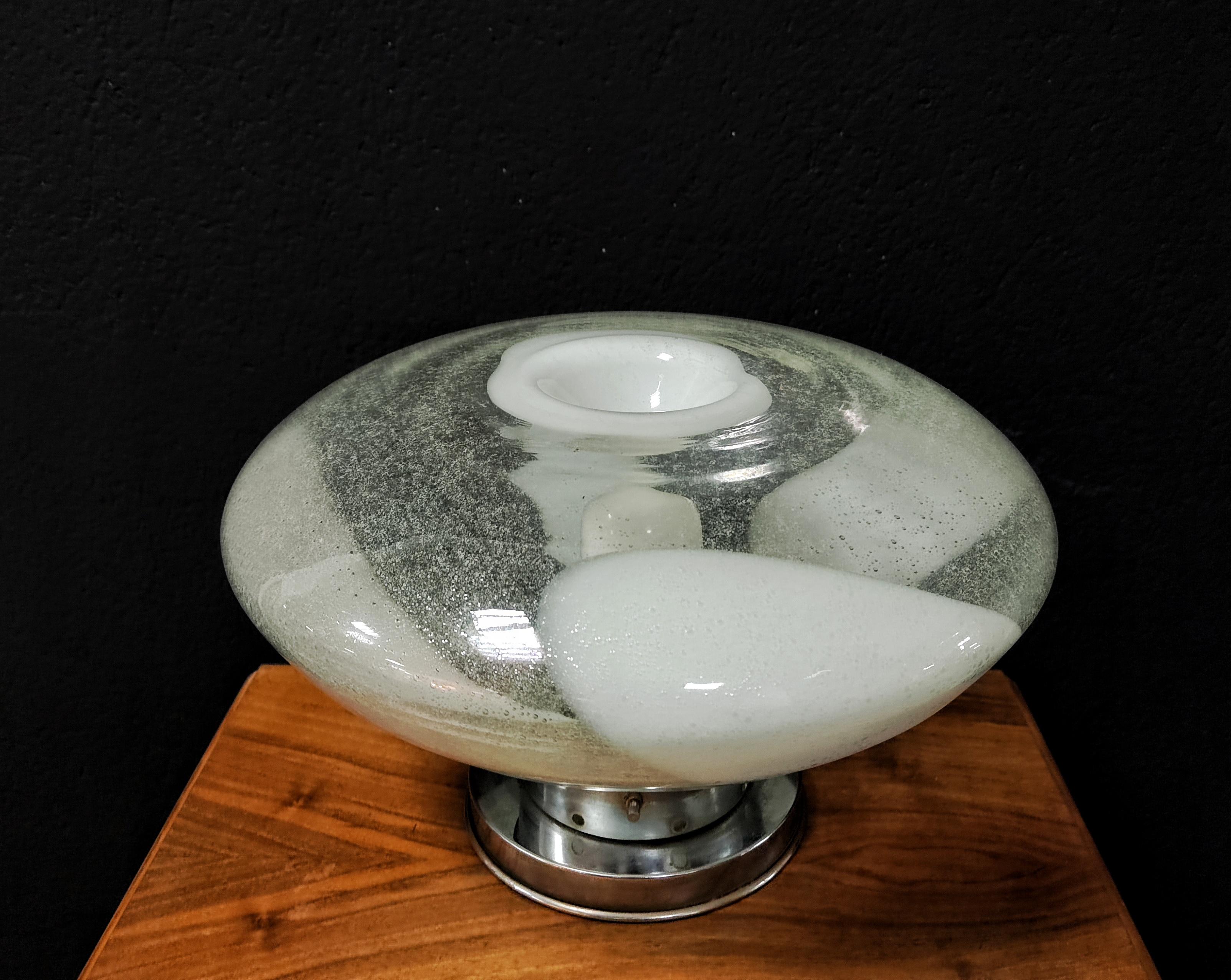 Rare Murano Glass Table Lamp by Carlo Nason, Italy, 1970s In Good Condition For Sale In Beograd, RS