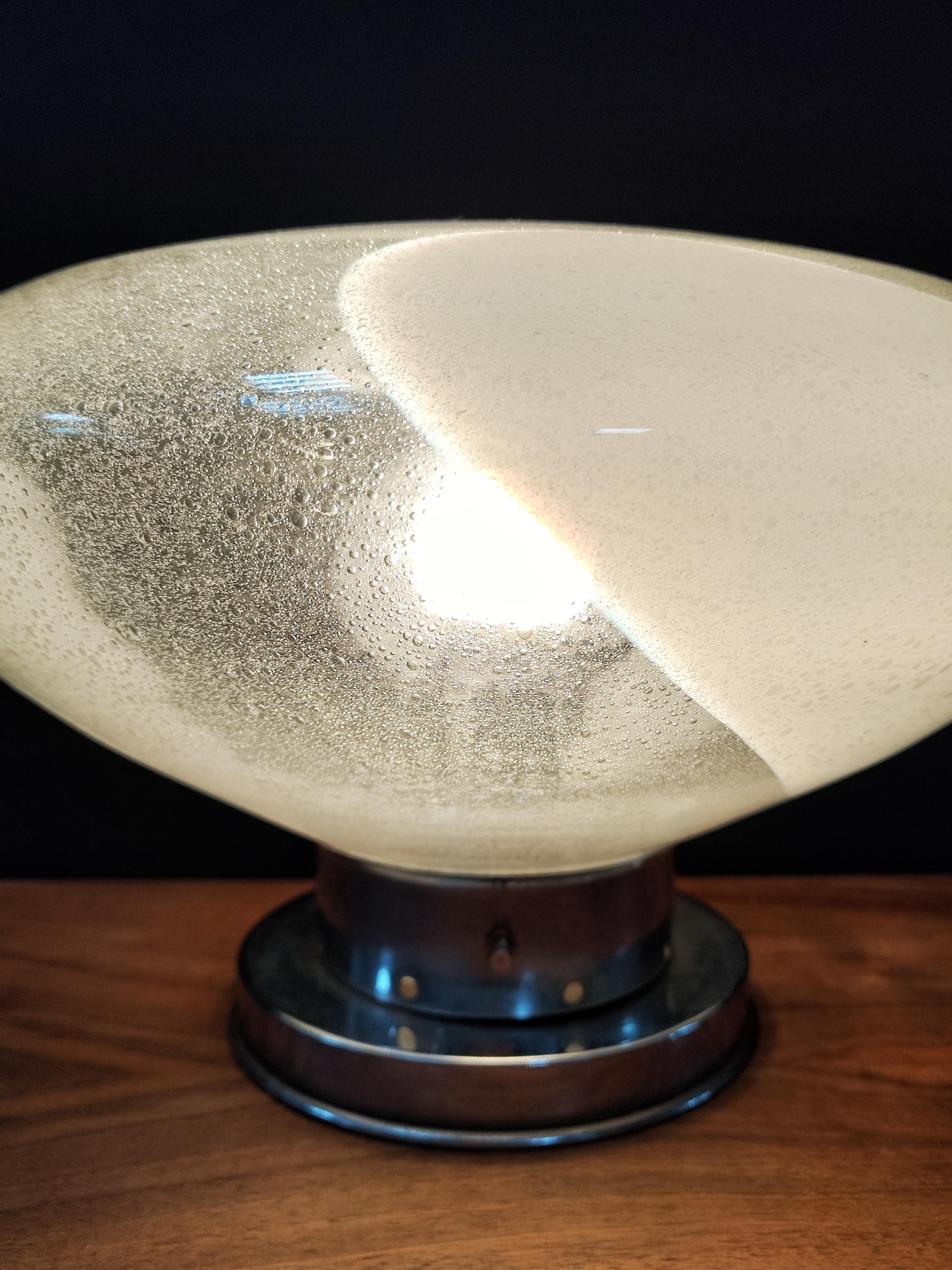 Late 20th Century Rare Murano Glass Table Lamp by Carlo Nason, Italy, 1970s For Sale