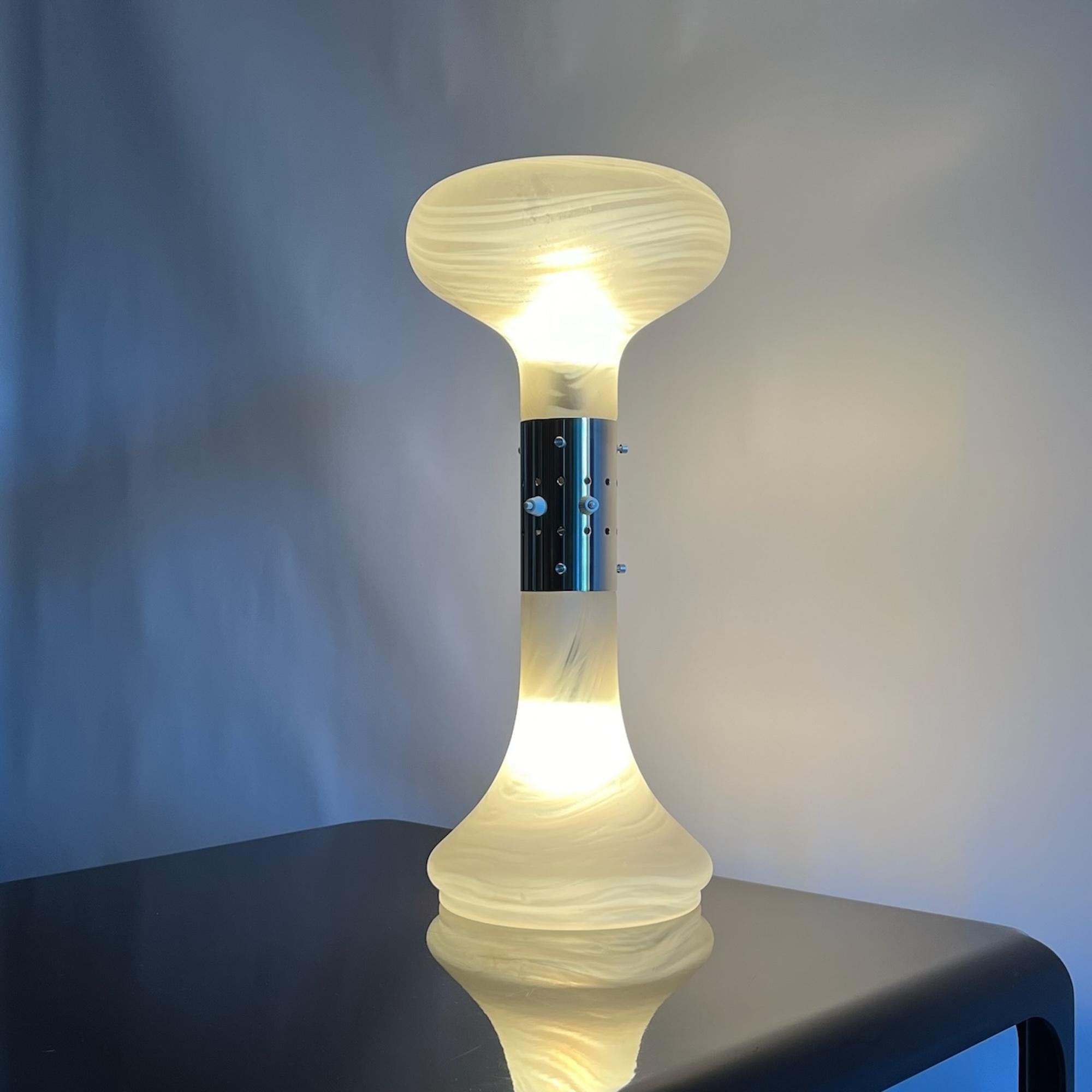Mid-Century Modern Rare Murano Glass Table Lamp 'I Numerati' Nason Mazzega, 1970s For Sale