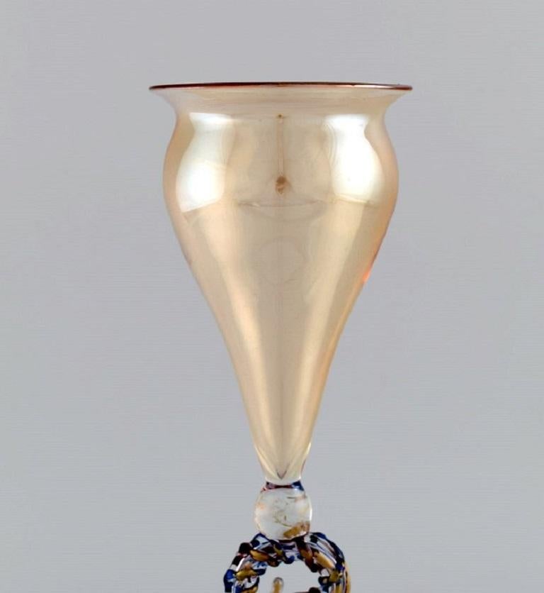 Seltene Muranoglas-/Vase aus mundgeblasenem Kunstglas, 1960er/70er Jahre (Italienisch) im Angebot