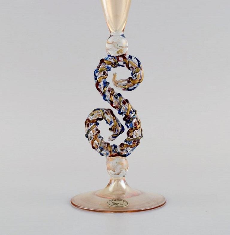 Raro vaso in vetro di Murano soffiato a bocca, anni '60/'70 In condizioni ottime in vendita a Copenhagen, DK