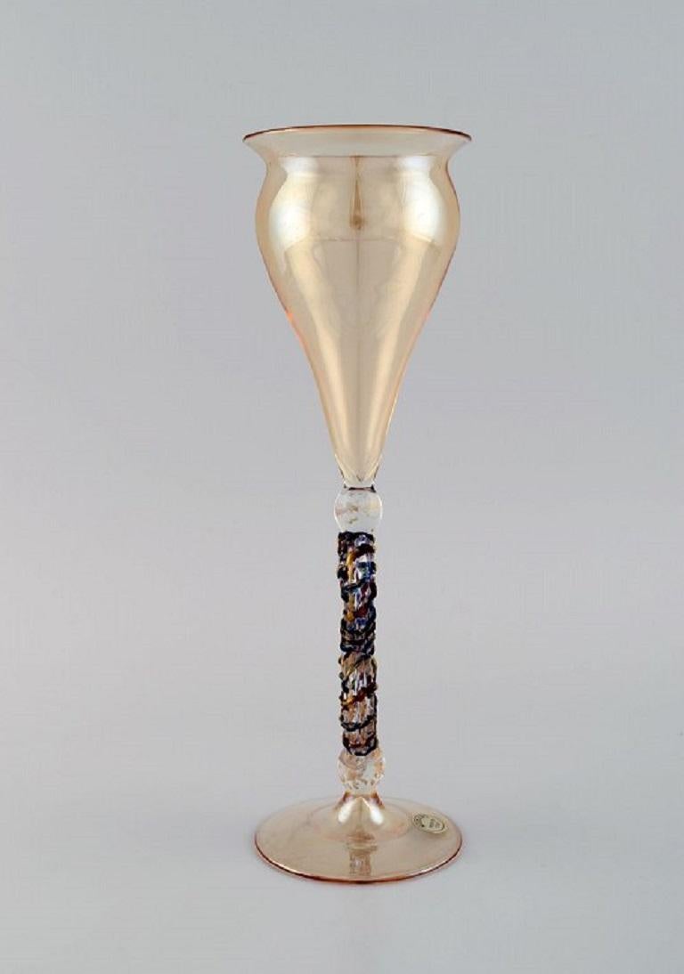 Seltene Muranoglas-/Vase aus mundgeblasenem Kunstglas, 1960er/70er Jahre (Mitte des 20. Jahrhunderts) im Angebot