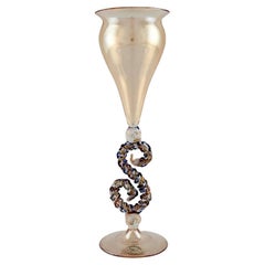 Rare Murano Glass / Vase in Mouth Blown Art Glass, 1960s / 70s