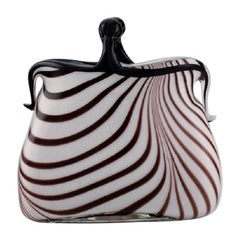 Rare Murano Handbag in Mouth Blown Art Glass, Italian Design, 1960s