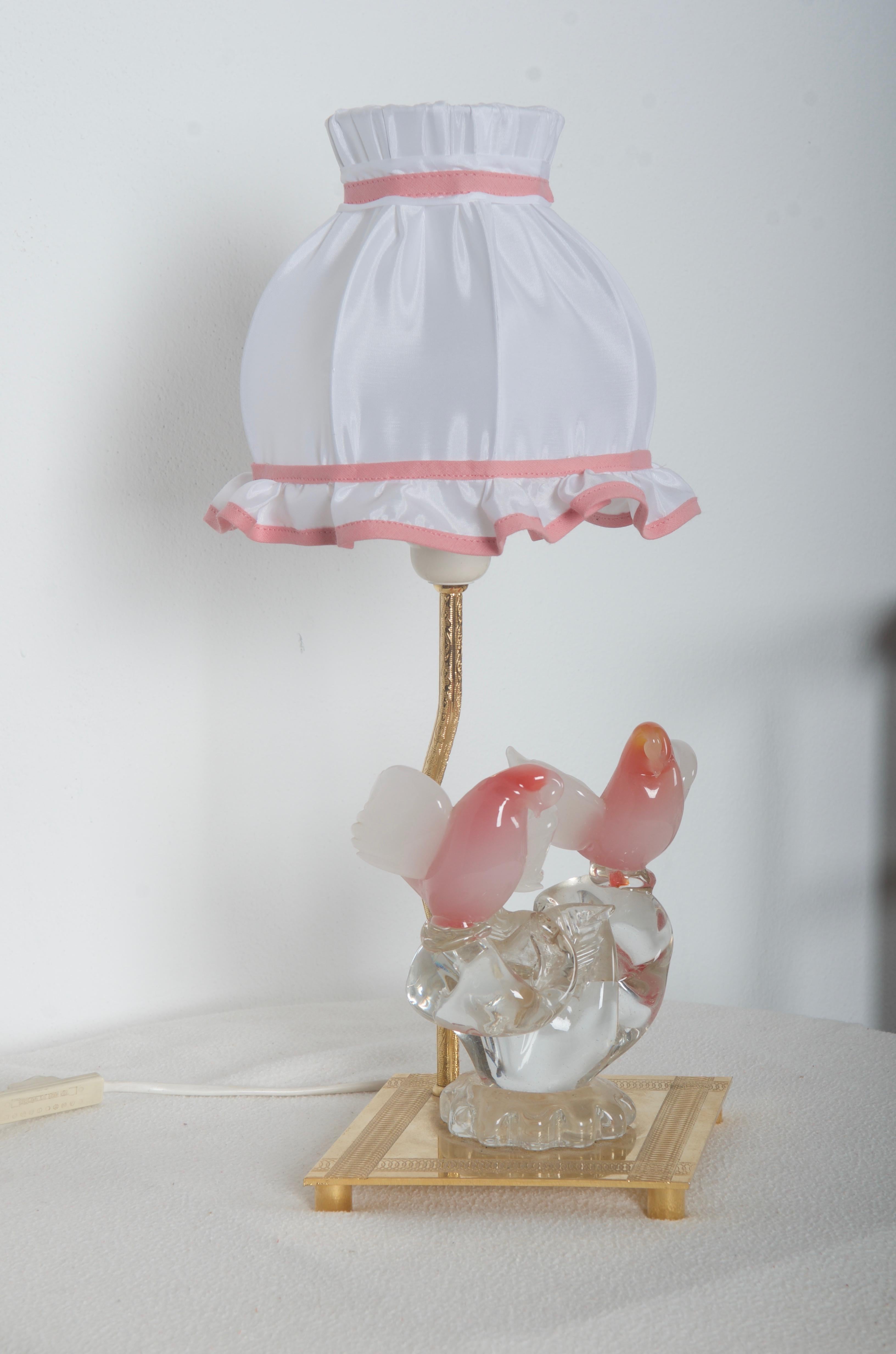French Rare Murano Table Lamp For Sale