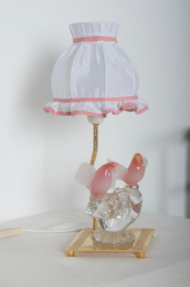 French Rare Murano Table Lamp For Sale