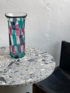 Rare Murano Vase by Fulvio Bianconi per Cenedese Pezzato 1960's Original labels