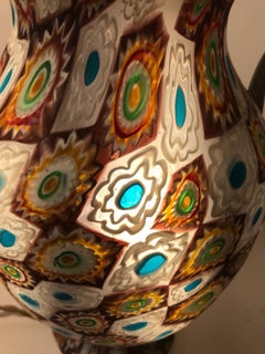 Rare murrina glass lamp Fratelli Toso, Murano, Italia 1920