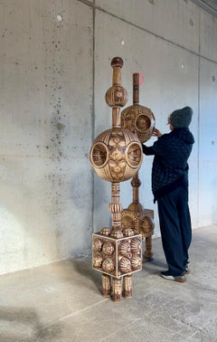 Pezzi rari da museo, "King and Queen" (1974) , ceramica (230 cm) di Dries Engelen