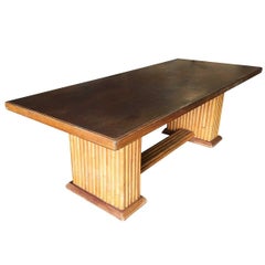 Rare Museum Quality Dining Room Table and Chairs Set By Paul Frankl