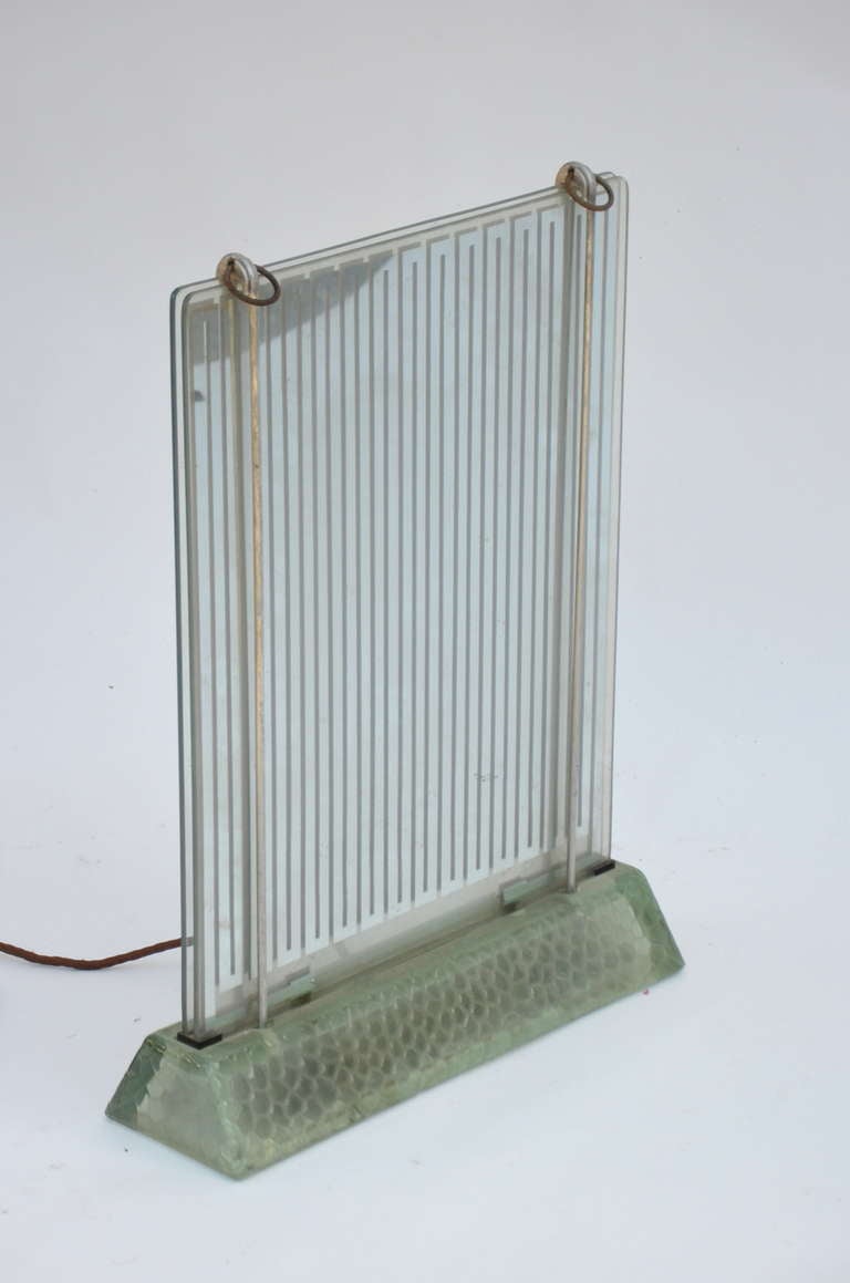 Art Deco Rare Museum-Quality Glass Radiator by Rene Coulon for Saint-Gobain For Sale