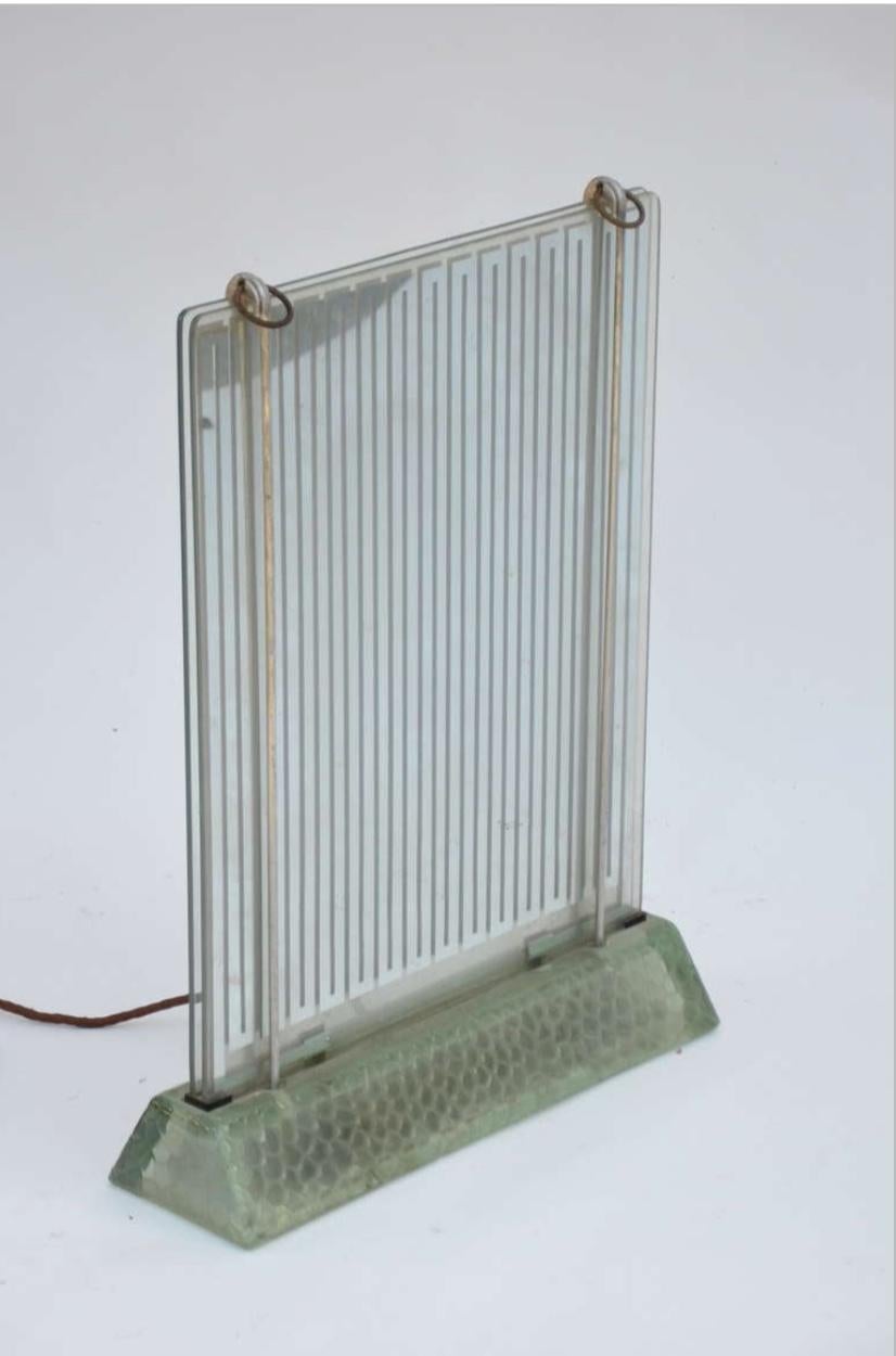 Art Deco Rare Museum-Quality Glass Radiator by René Coulon for Saint-Gobain For Sale