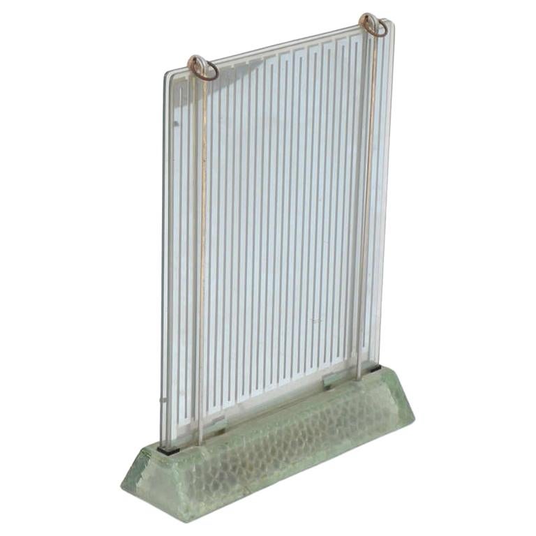 Raro radiador de cristal de calidad de museo de René Coulon para Saint Gobain