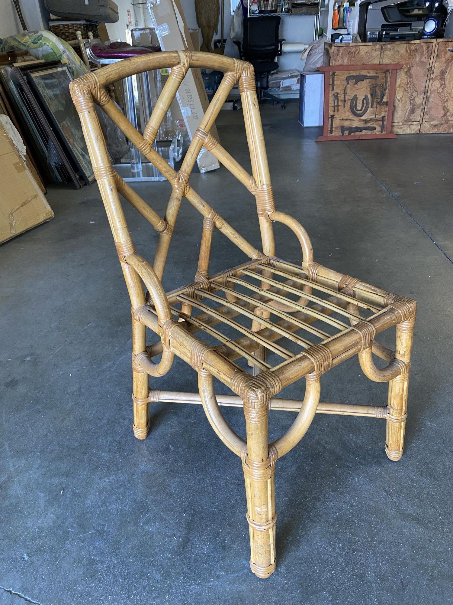 Mid-20th Century Rare Museum Quality Paul Frankl Rattan Dining Chairs Circa 1934, Set of 6